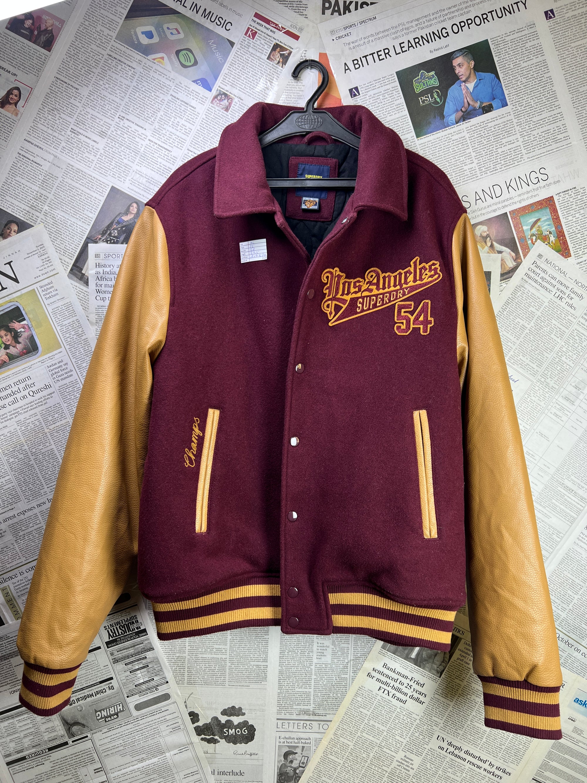 Super Dry® XL | Chest: 25" | Maroon | Varsity Jacket | 2126 - Genuine Maal