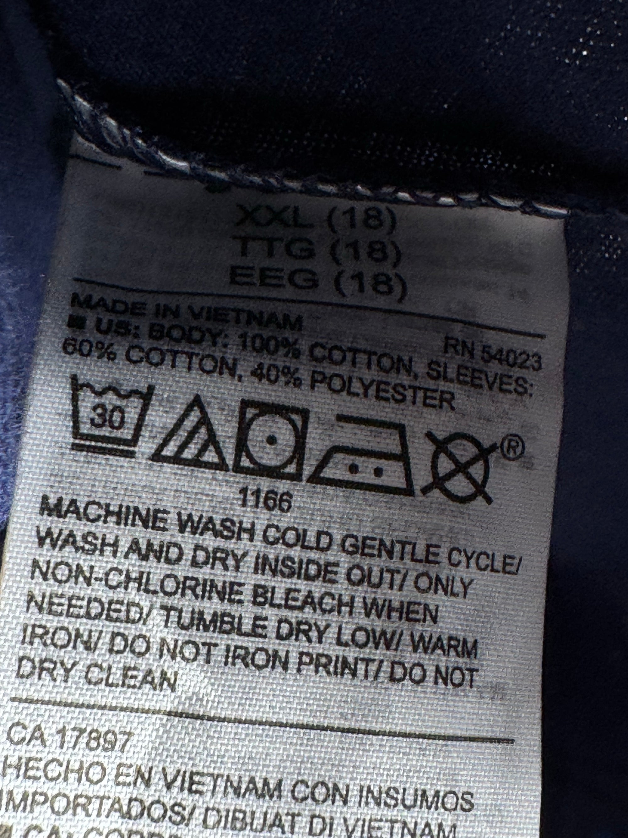 Old N*vy® XS | Chest: 18.5" | Blue & Grey with Print | T-Shirt | Cotton - Poly | 3823 - Genuine Maal