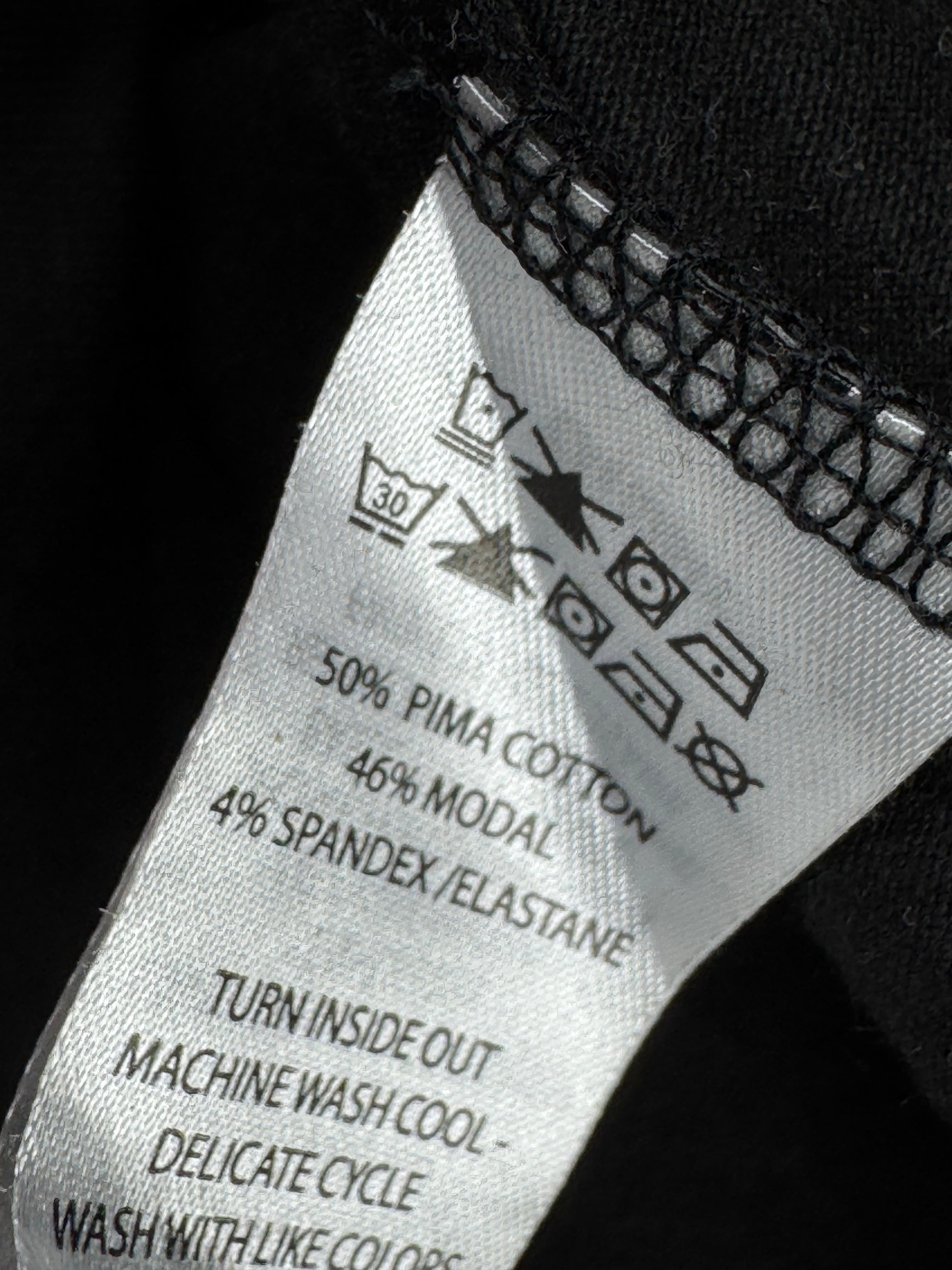 Williamrast® Medium | Chest: 21.5" | Black | T-Shirt | Pima Cotton - Modal - Spandex | 3822 - Genuine Maal