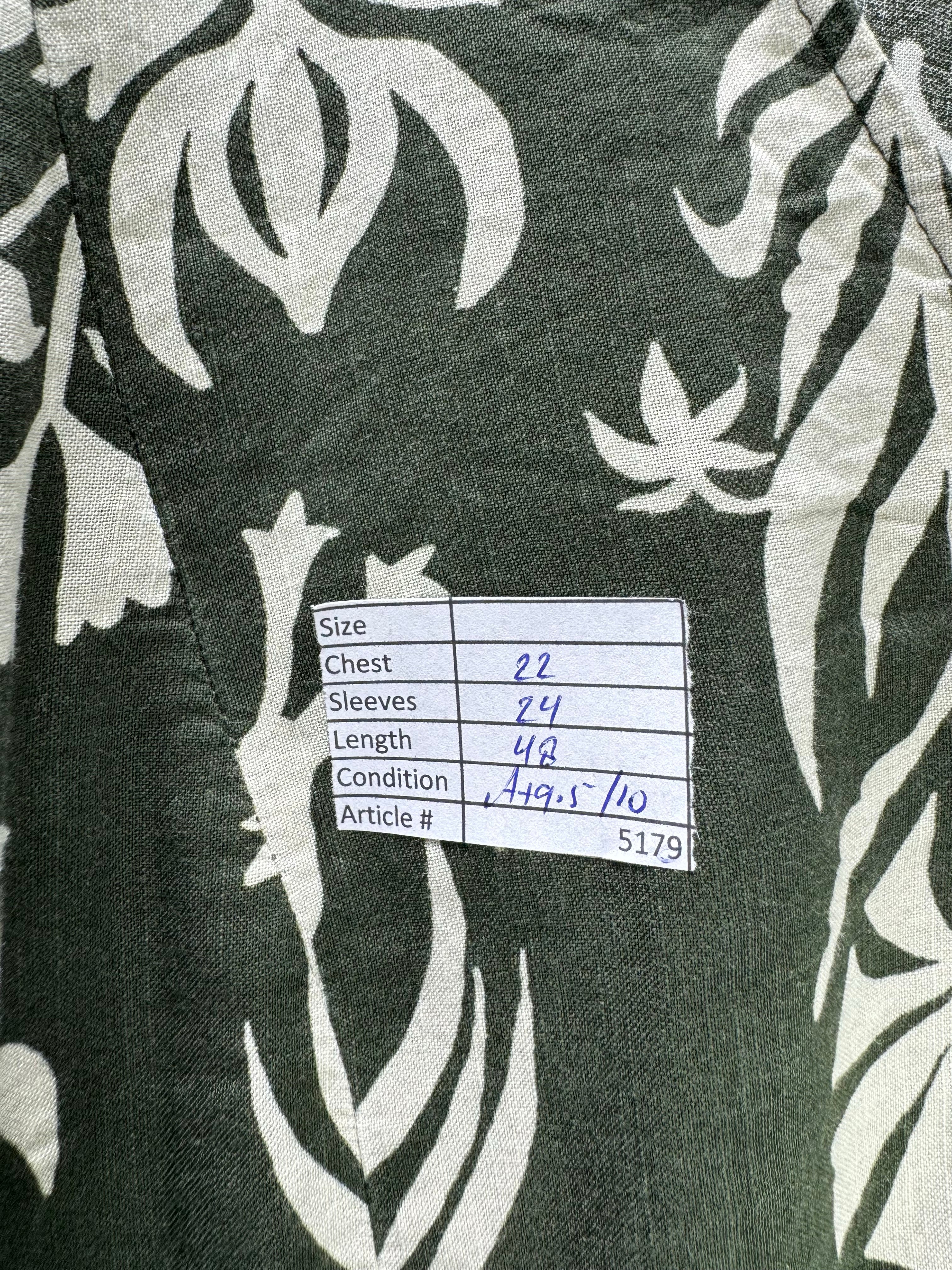 H&M® XL | Bust: 22" | Botanical Print | Wrap Midi Dress | B1 - 5179 - Genuine Maal