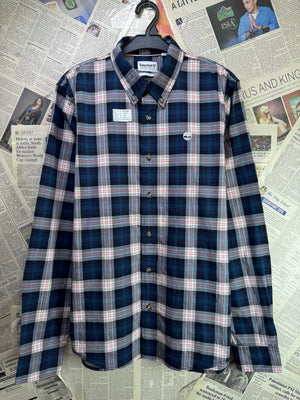 Timberland® Small | Chest: 20.5" | Blue Plaid | Shirt | Cotton | 4166 - Genuine Maal