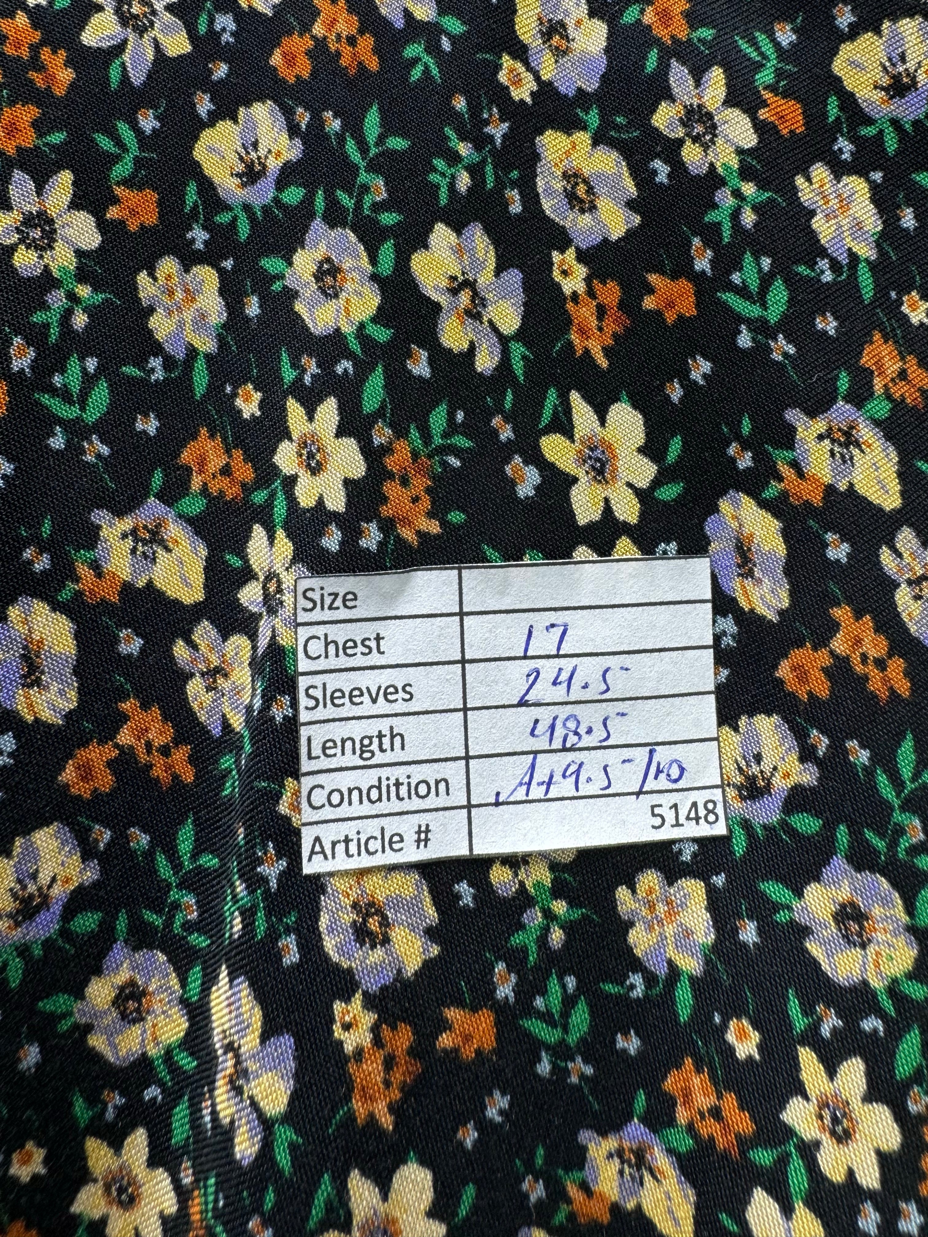 Primark® XS | Bust: 17" | Floral Print | Maxi Dress | Viscose | B1 - 5148