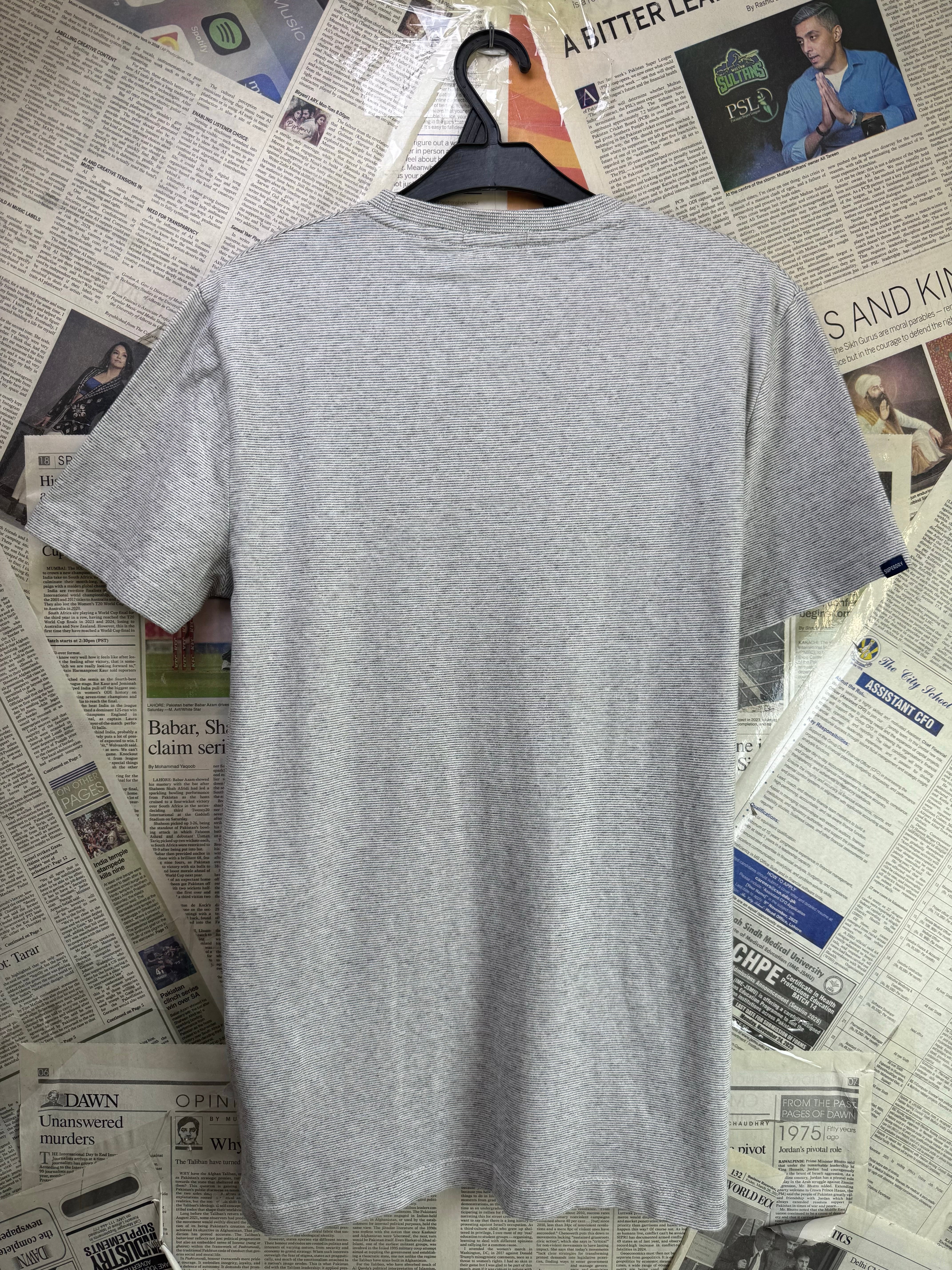 Superdry® Small | Chest: 19" | Grey | T-Shirt | Cotton | 4165 - Genuine Maal