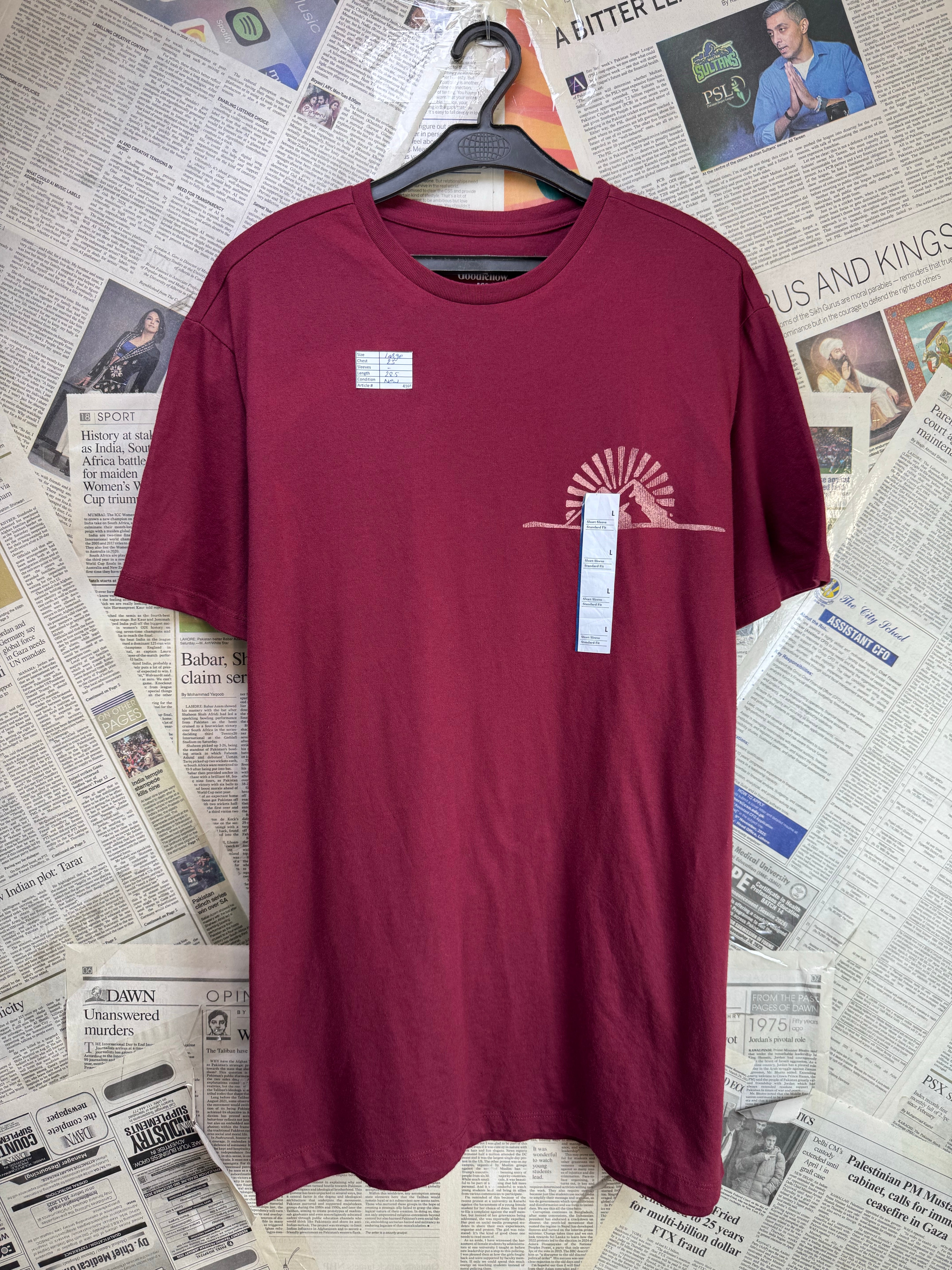 Goodfellow® Large | Chest: 23" | Blood Red | T-Shirt | Cotton - Poly | 4168 - Genuine Maal