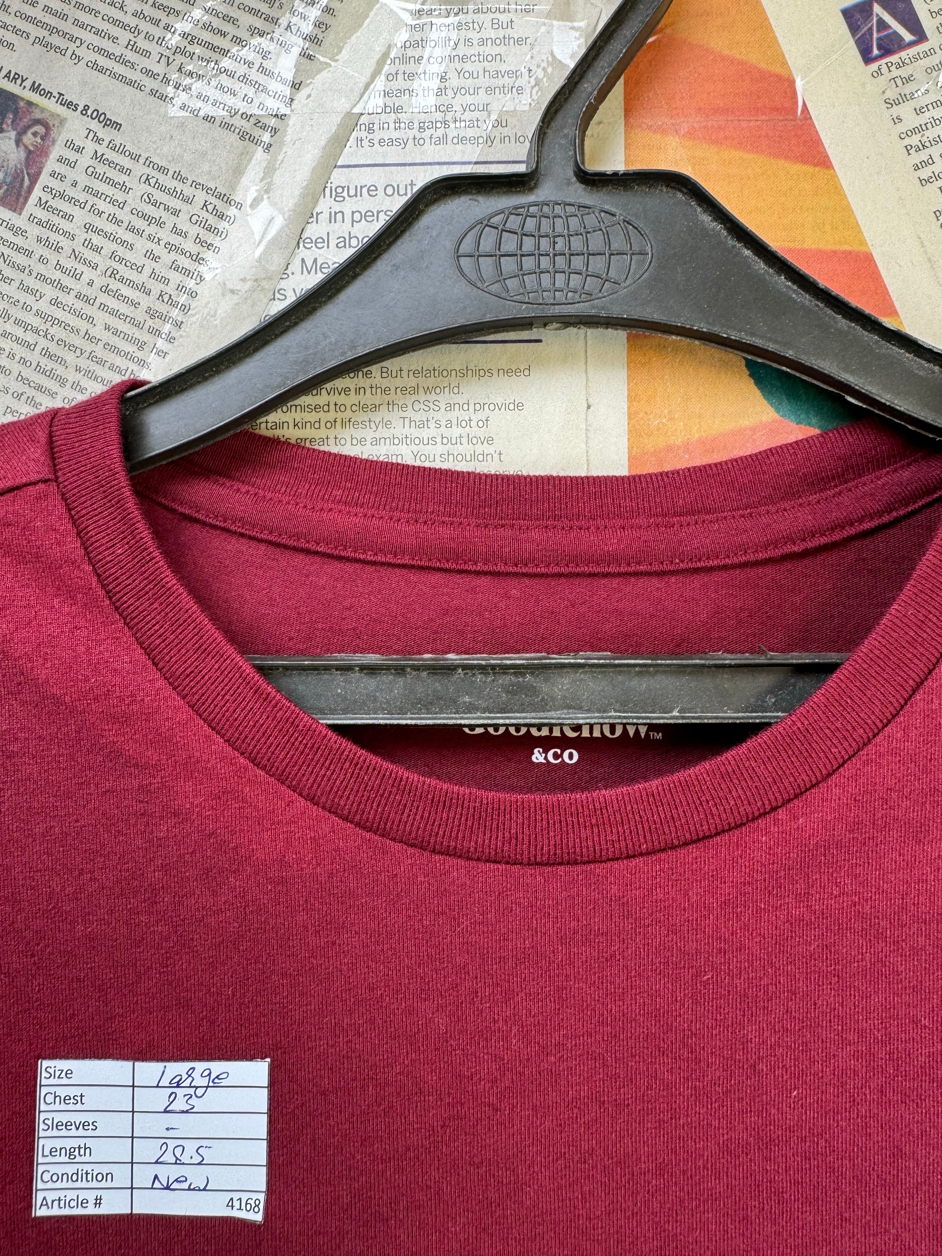 Goodfellow® Large | Chest: 23" | Blood Red | T-Shirt | Cotton - Poly | 4168 - Genuine Maal