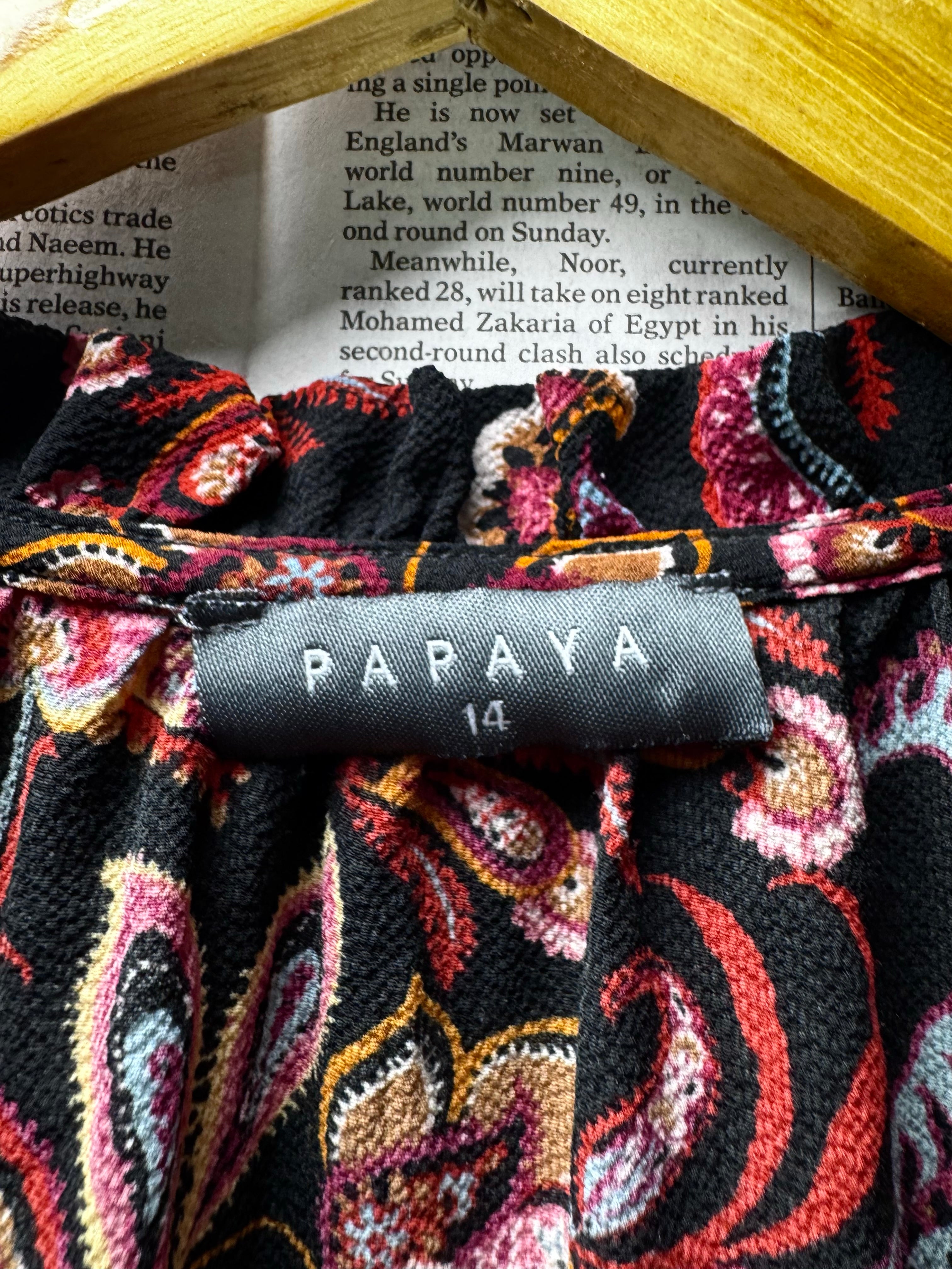 Papaya® Large | Bust: 21" | Paisley Print | Mini Dress | B1 - 5167 - Genuine Maal