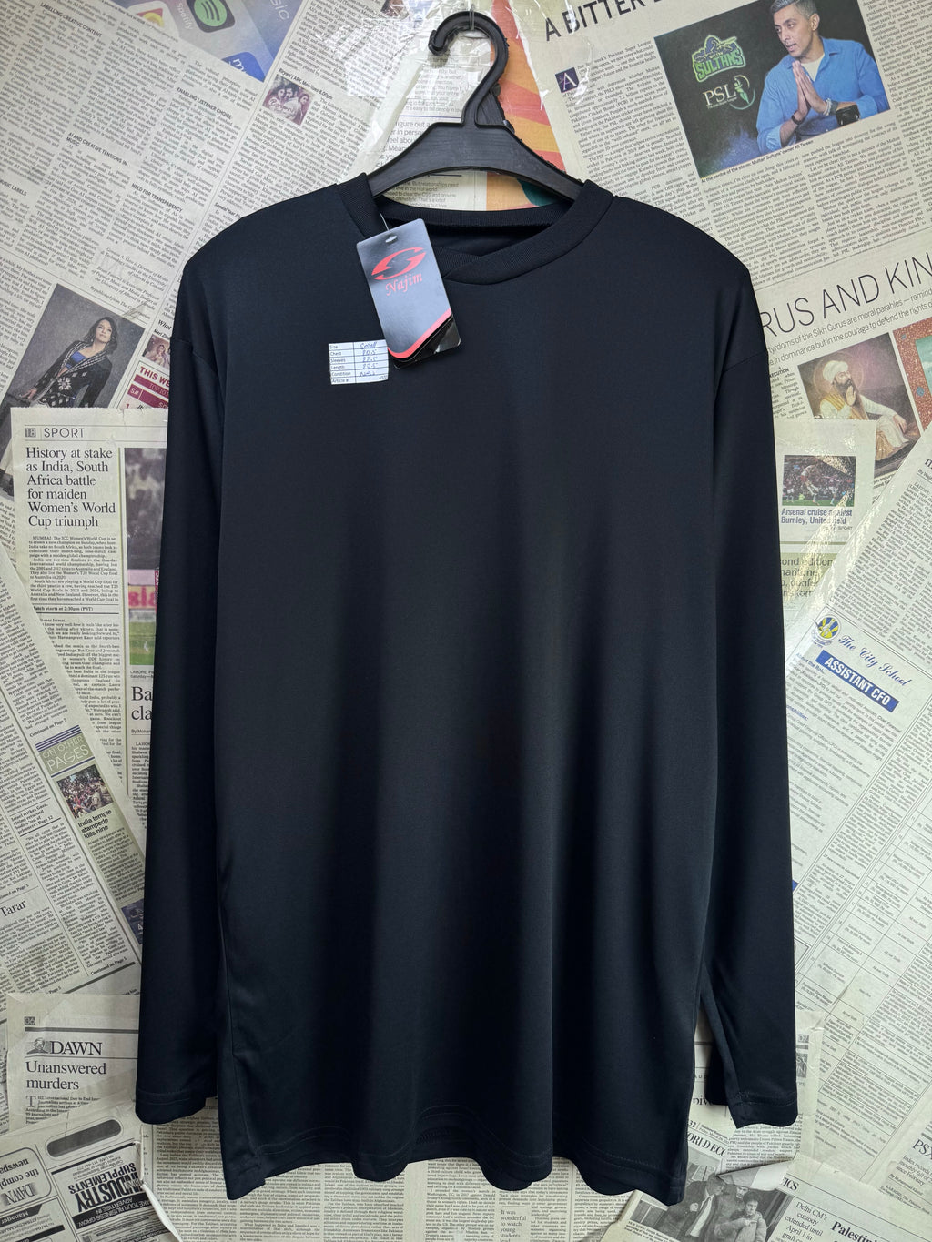 Najim® Small | Chest: 20.5" | Black | Performace T-Shirt | Poly | 4170 - Genuine Maal