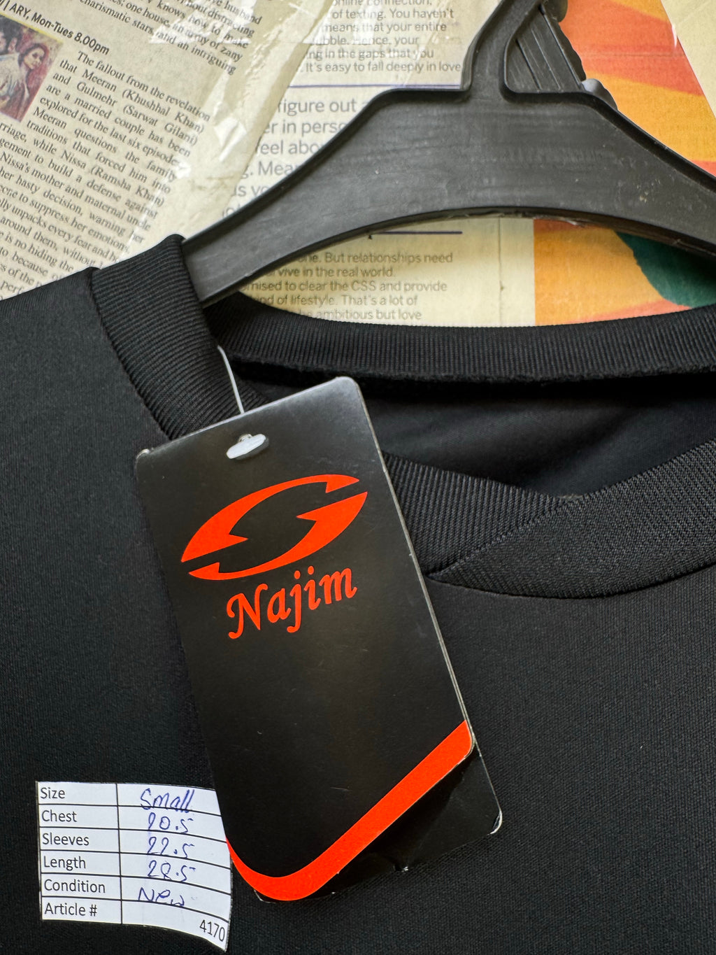 Najim® Small | Chest: 20.5" | Black | Performace T-Shirt | Poly | 4170 - Genuine Maal