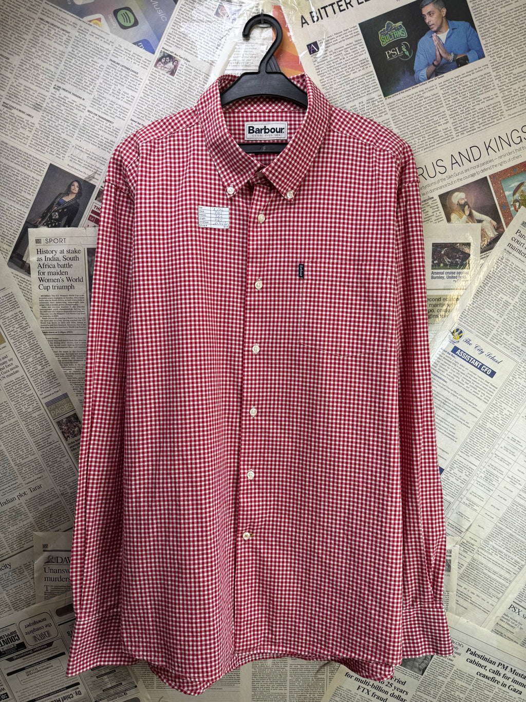 Barbour® L/XL | Chest: 24.5" | Check | Shirt | Cotton | 4180 - Genuine Maal