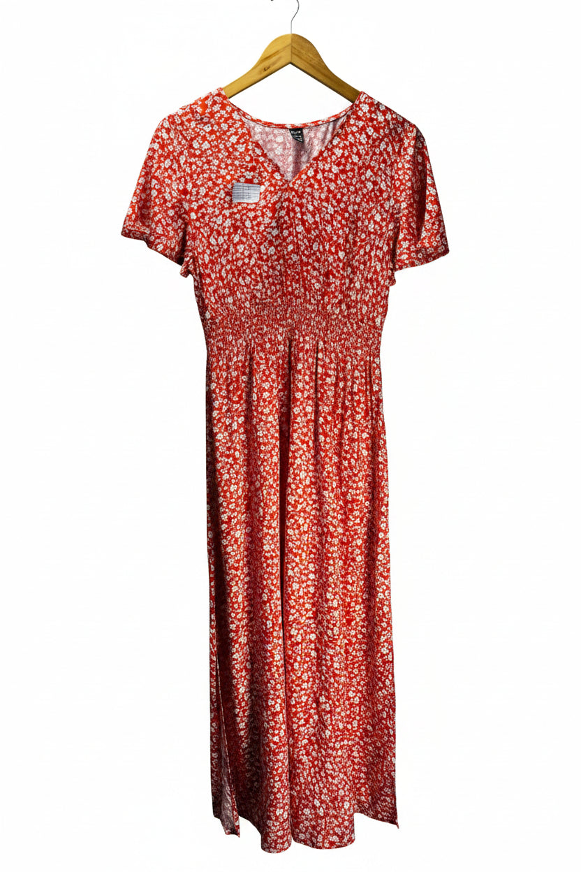 Shein® XS | Bust: 16.5" | Floral | Smocked Maxi Dress | Viscose | B1 - 4979 - Genuine Maal
