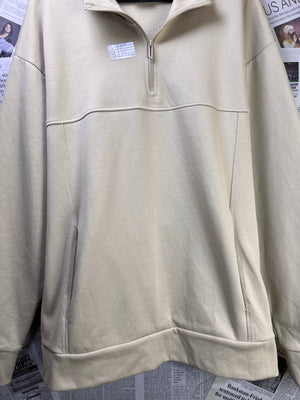 Zara® Large | Chest: 23" | Beige | Quarter Zip Pullover | 2124 - Genuine Maal