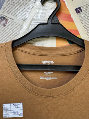 Sonoma® Medium | Chest: 21.5" | Brown | T-Shirt | Cotton - Poly | 4178 - Genuine Maal