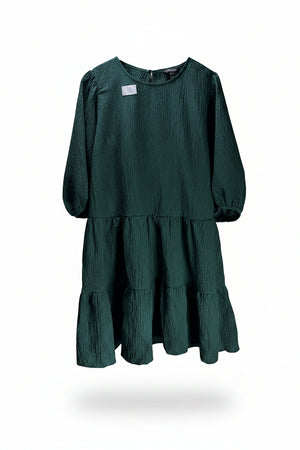 New Look® Small | Bust: 22" | Wrinkled | Tiered Mini Smock Dress | Poly - Elastane | B1 - 4983 - Genuine Maal