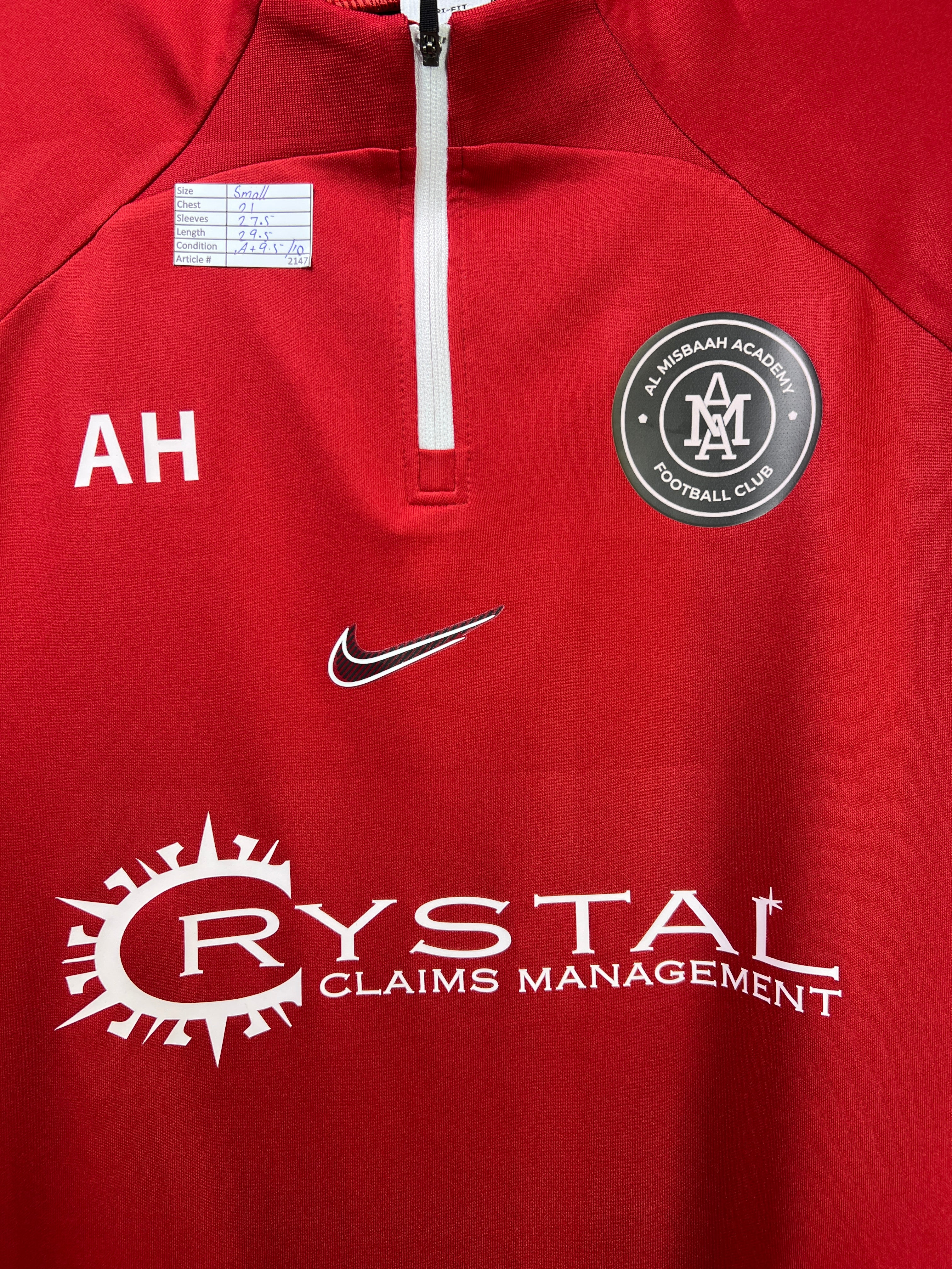 N*ke® Small | Chest: 21" | Red | Quarter Zip Pullover | 2147 - Genuine Maal