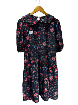George® Large | Bust: 21" | Floral | Tiered Mini Smock Dress | B1 - 4980 - Genuine Maal