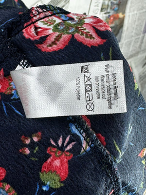 George® Large | Bust: 21" | Floral | Tiered Mini Smock Dress | B1 - 4980 - Genuine Maal