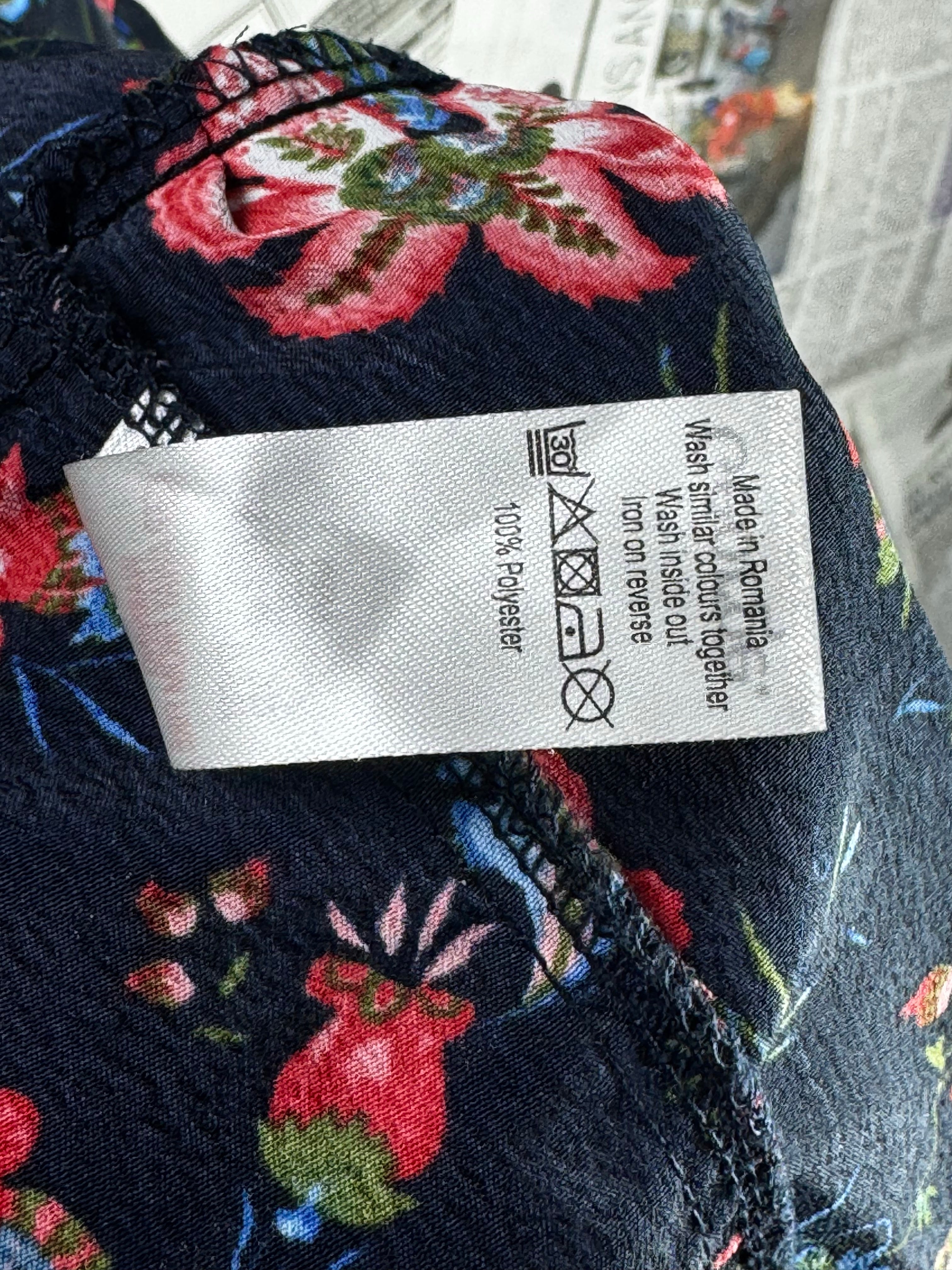 George® Large | Bust: 21" | Floral | Tiered Mini Smock Dress | B1 - 4980 - Genuine Maal