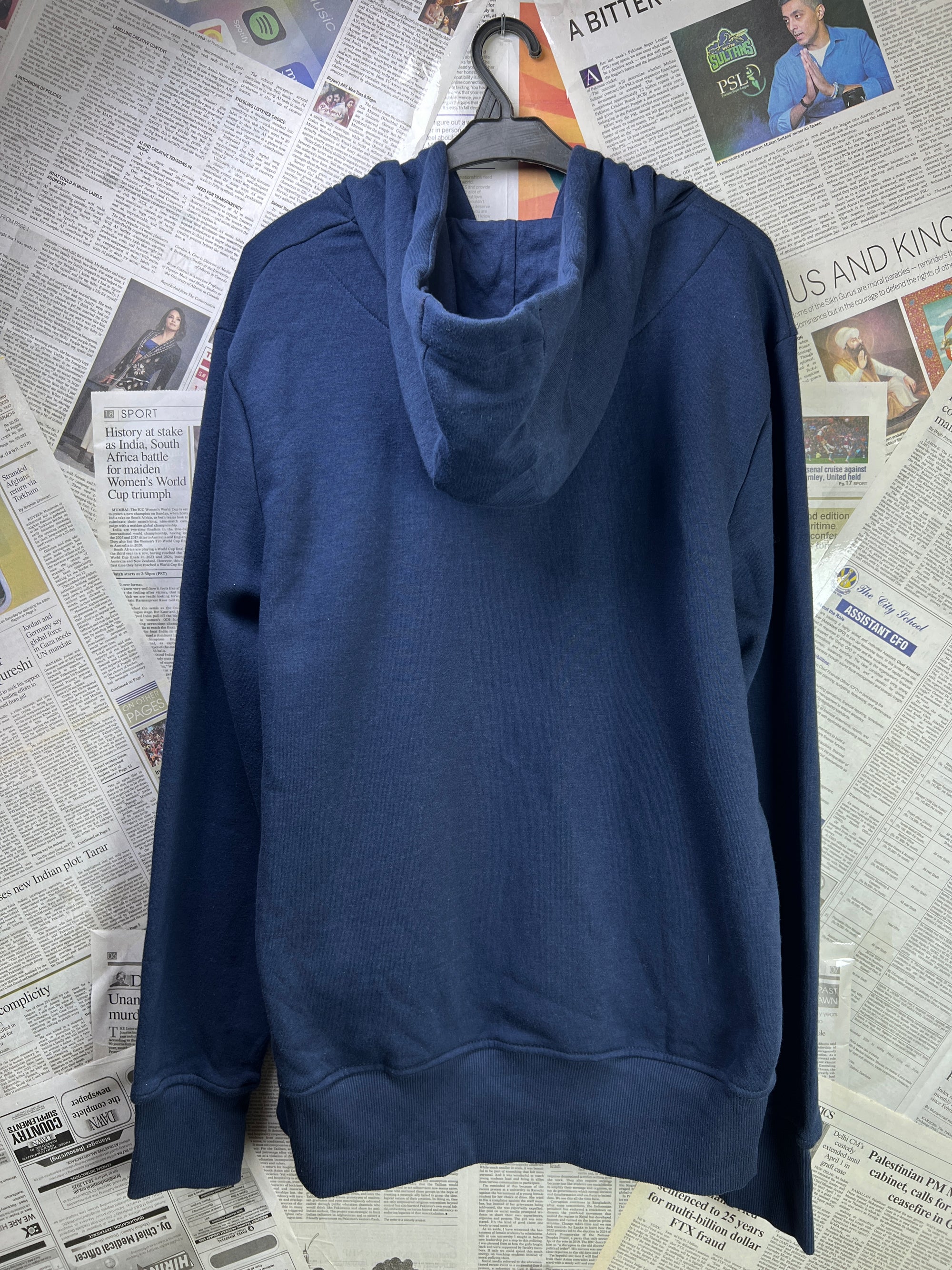 Primark® Medium | Chest 22.5 | Jacket with Hoodie | Blue | 2127 - Genuine Maal