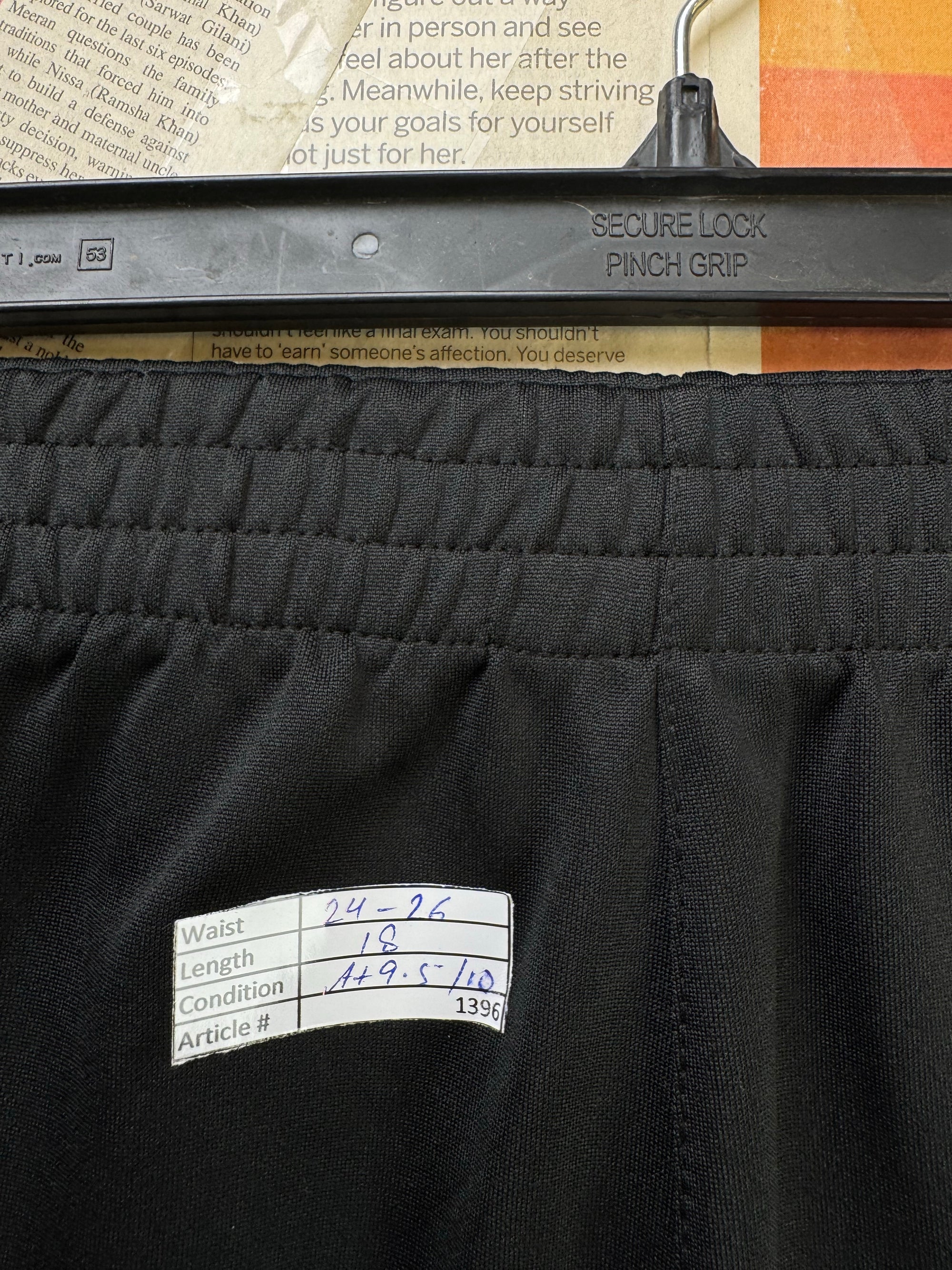 P*ma® Waist: 24" to 26" | Black | Sports Shorts | Poly | 1396 - Genuine Maal