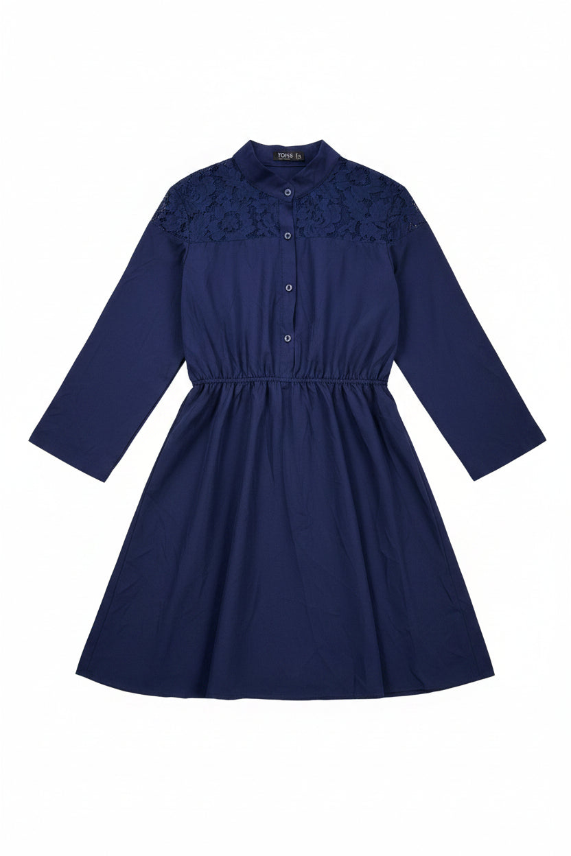 Yoins® Large | Bust: 20" | Blue | Mini Dress | Cotton | B1 - 5181 - Genuine Maal