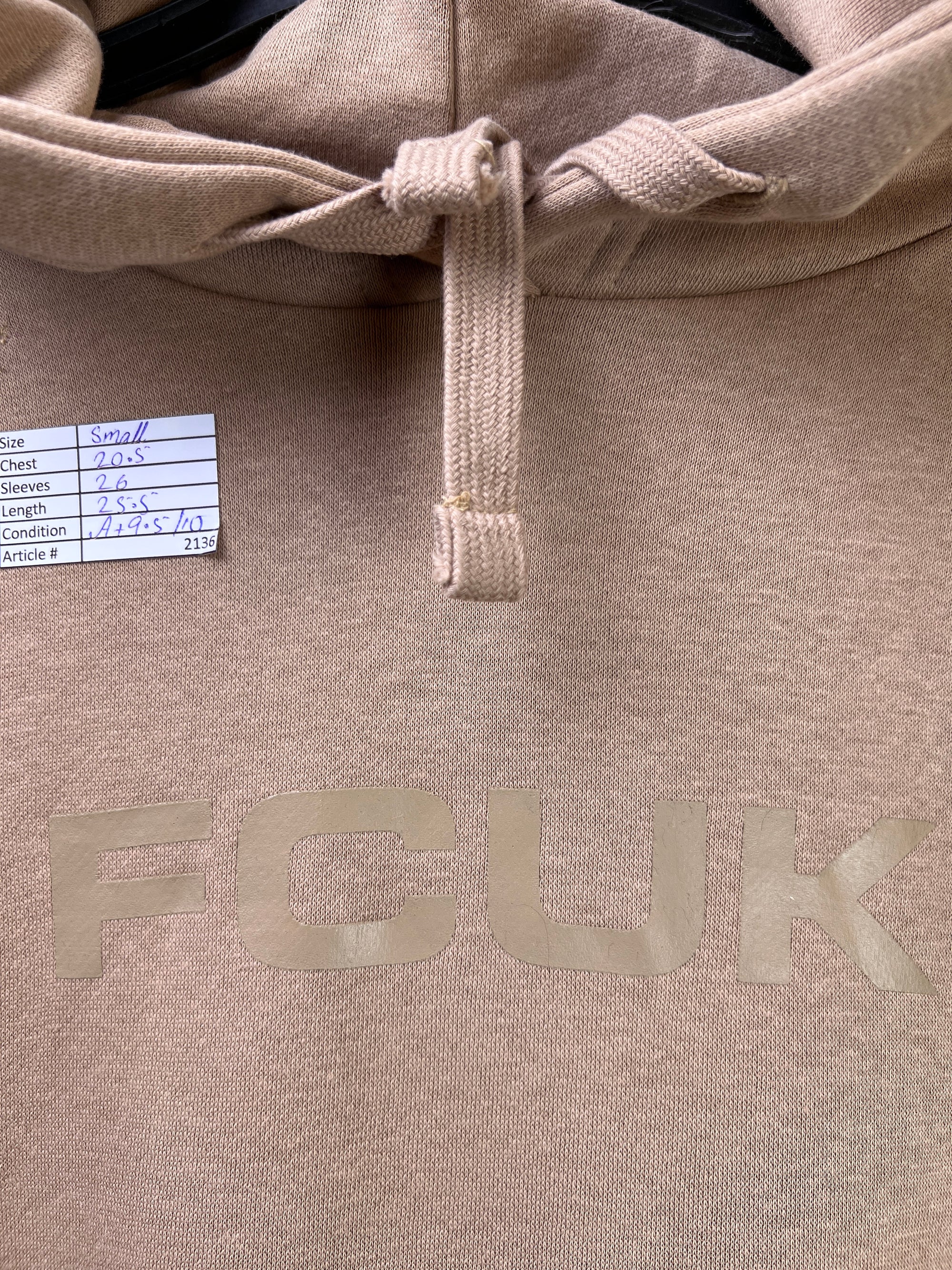French Connection® Small | Chest: 20.5" | Camel | Hoodie | 2136 - Genuine Maal