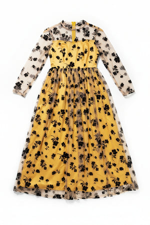 Shein® Small | Bust: 17.5" | Yellow Floral | Mini Dress | Polyester | B2 - 5362 - Genuine Maal