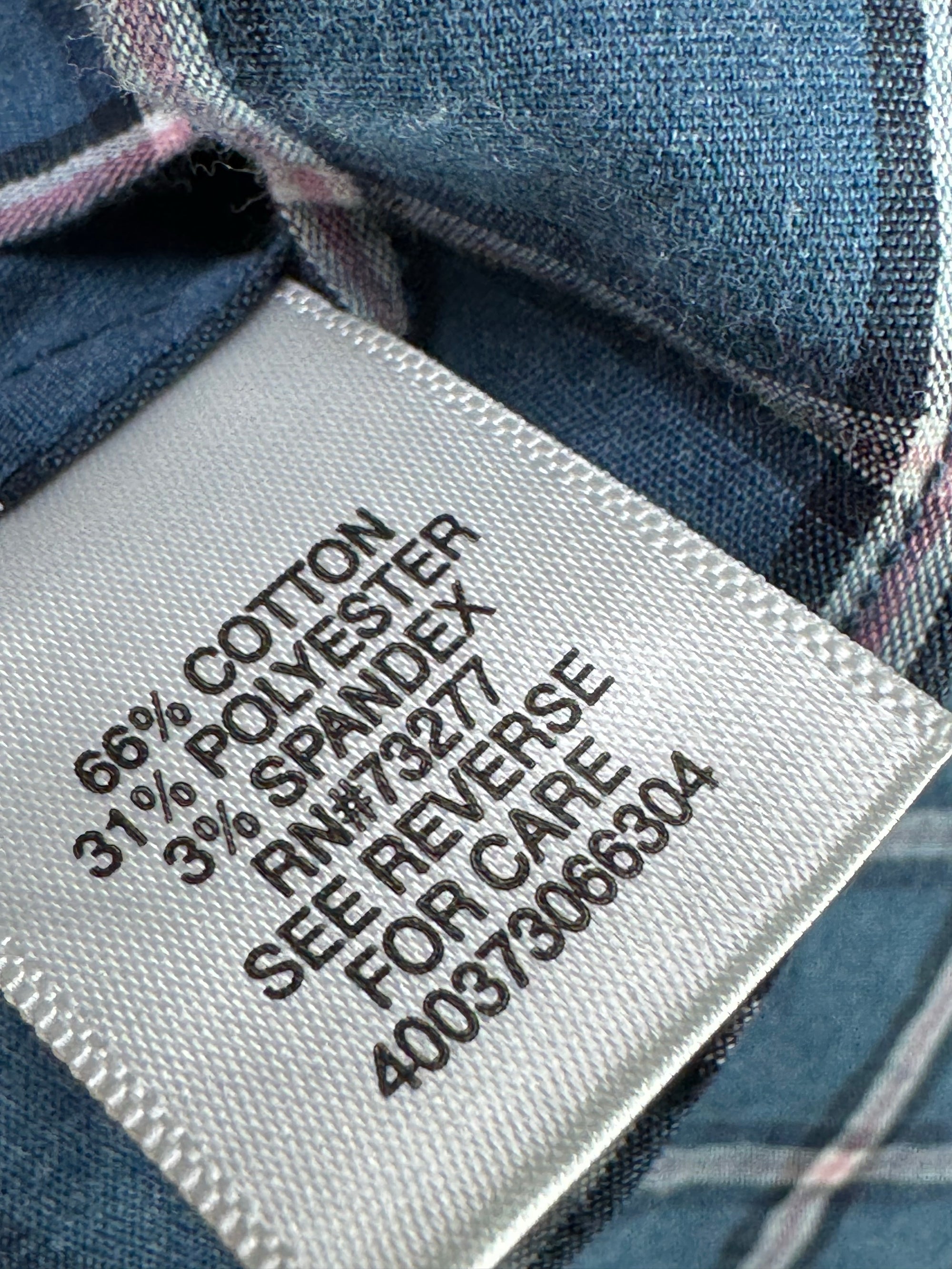 Sonoma® L/XL | Chest: 24.5" | Blue Check | Shirt | Cotton - Poly - Spandex | 4183 - Genuine Maal