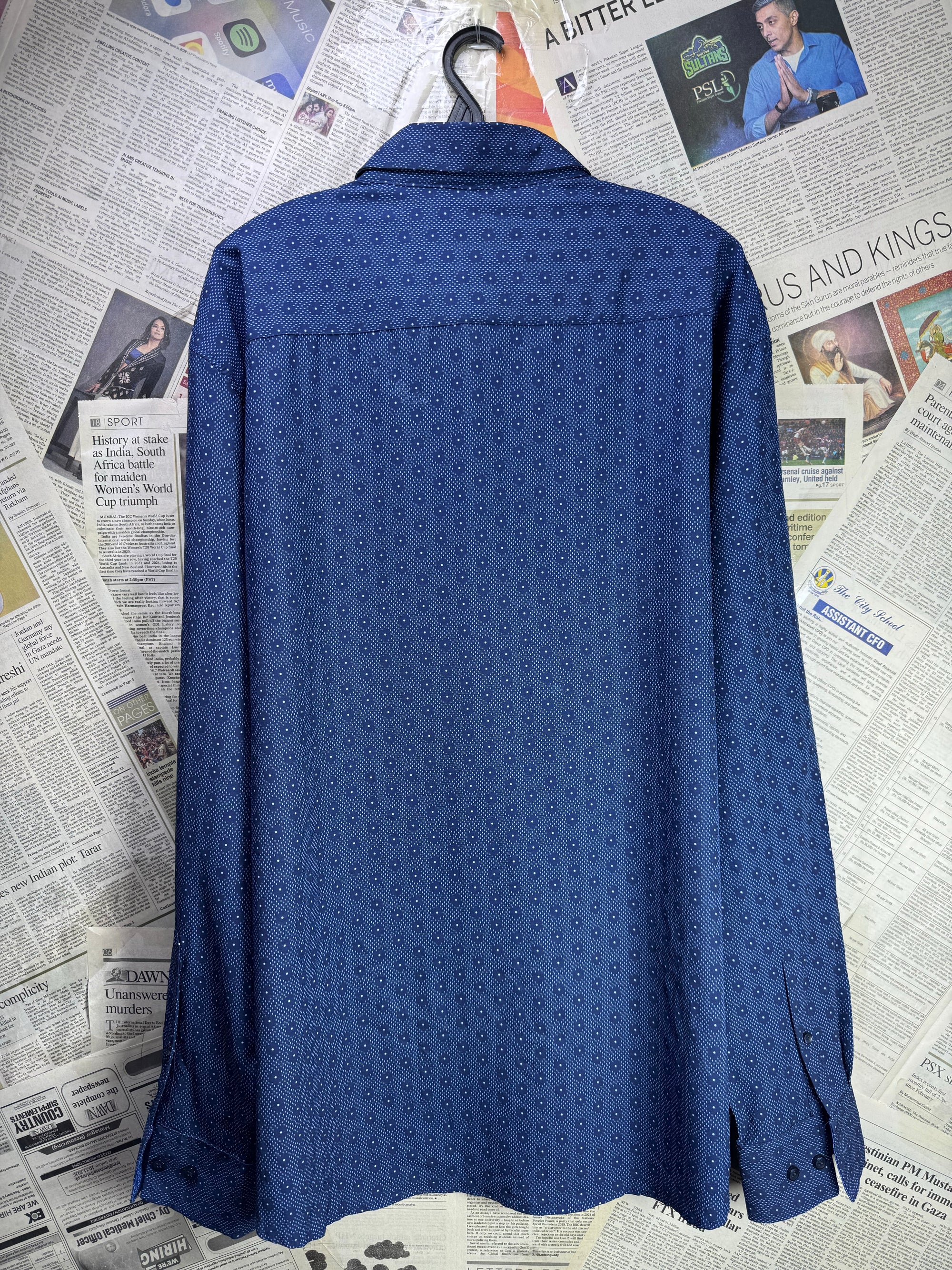 Michael Strahan® XL | Chest: 25" | Blue with Print | Shirt | Poly - Spandex | 4181 - Genuine Maal