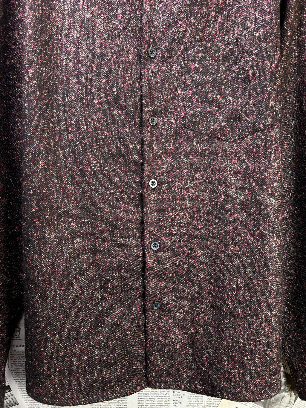 River Island® Large | Chest: 23.5" | Reddish Brown | Shacket | Wool Blend | 2140 - Genuine Maal