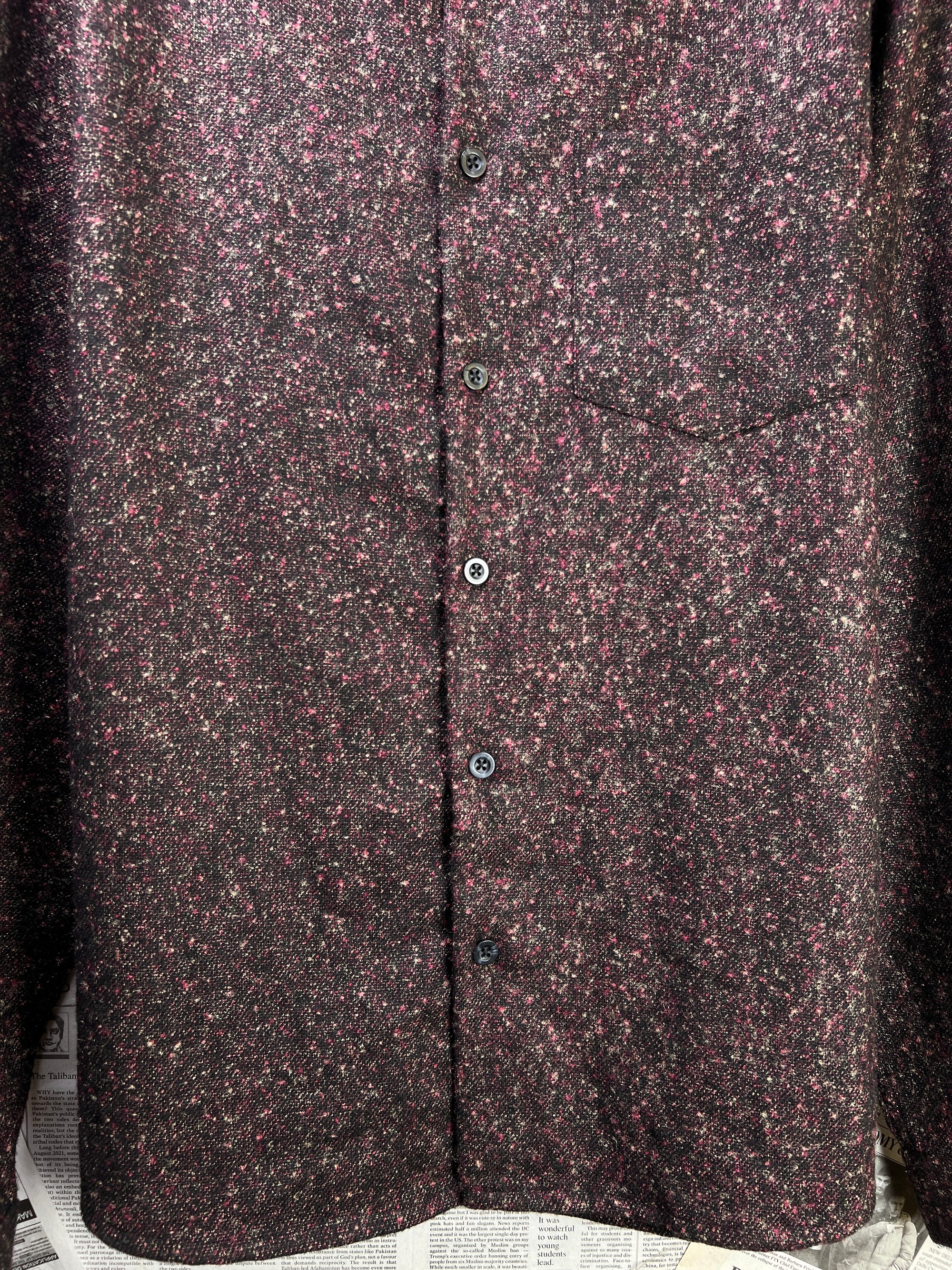 River Island® Large | Chest: 23.5" | Reddish Brown | Shacket | Wool Blend | 2140 - Genuine Maal