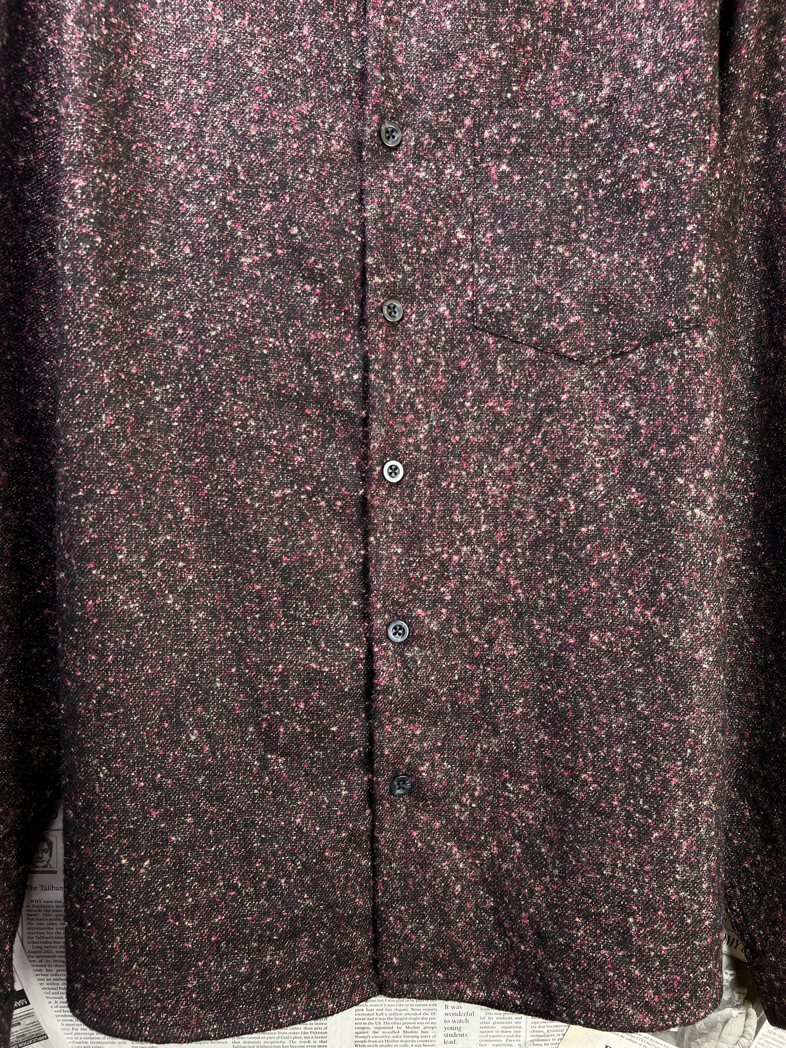 River Island® Large | Chest: 23.5" | Reddish Brown | Shacket | Wool Blend | 2140 - Genuine Maal