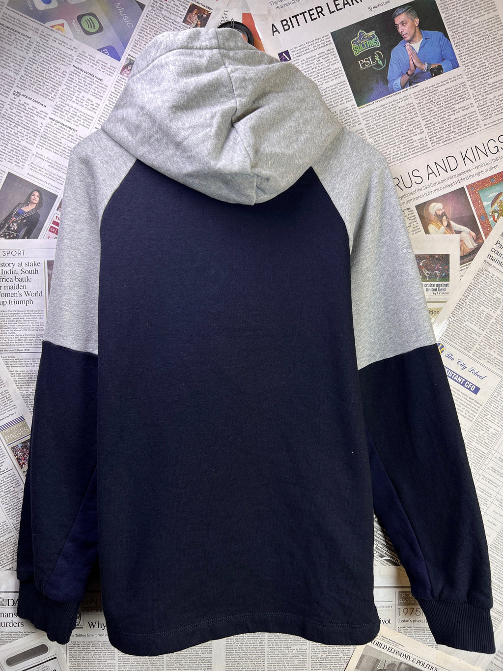 Napapijri® Small | Chest: 19" | Blue & Grey | Hoodie | 2142 - Genuine Maal