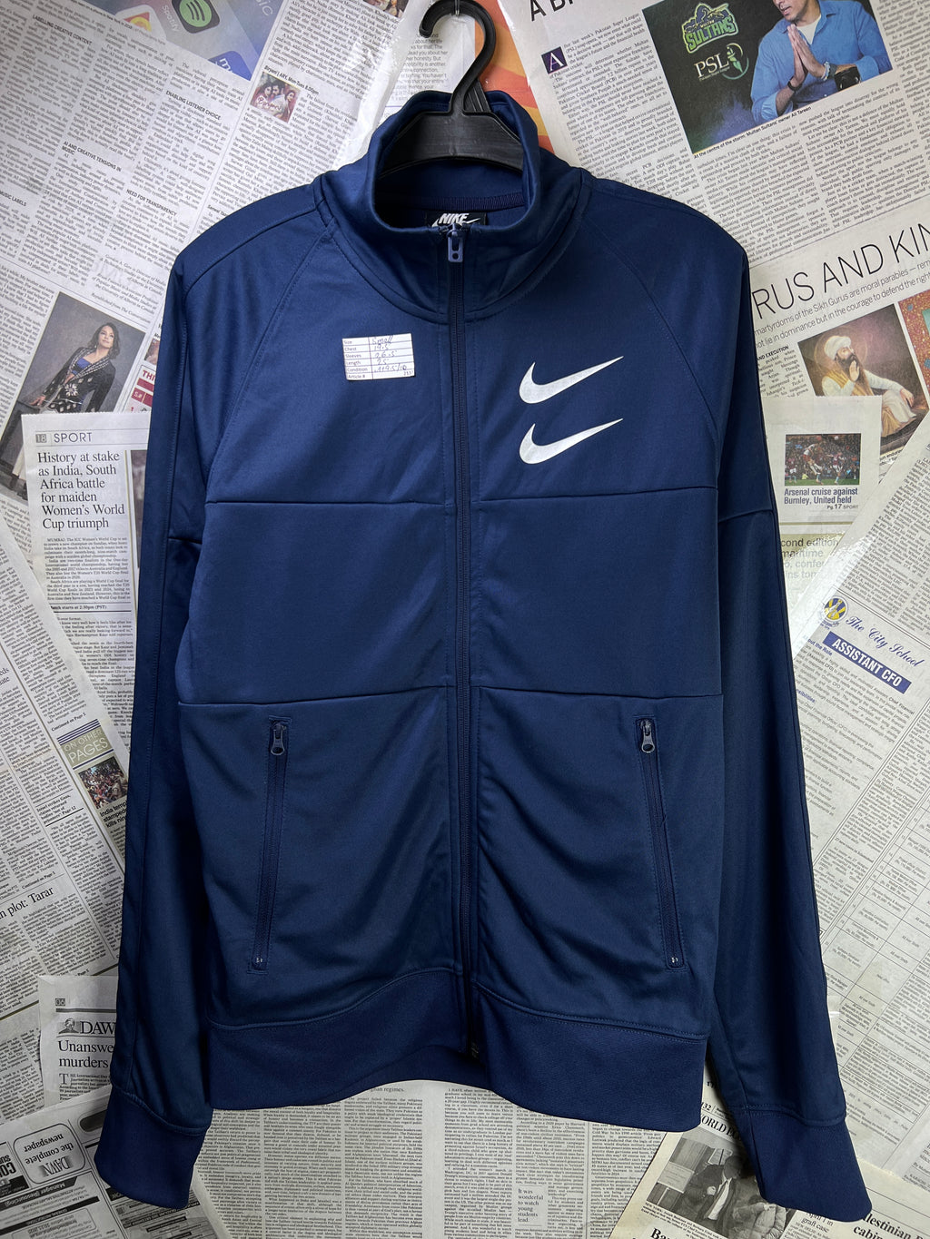 N*ke® Small | Chest: 19.5" | Blue | Mock Neck Jacket | 2137 - Genuine Maal