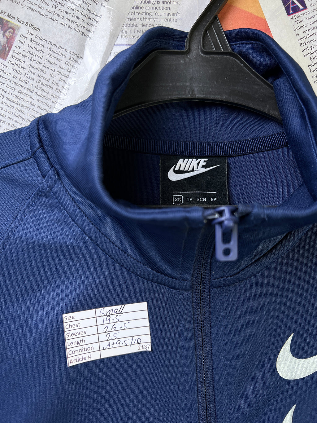 N*ke® Small | Chest: 19.5" | Blue | Mock Neck Jacket | 2137 - Genuine Maal