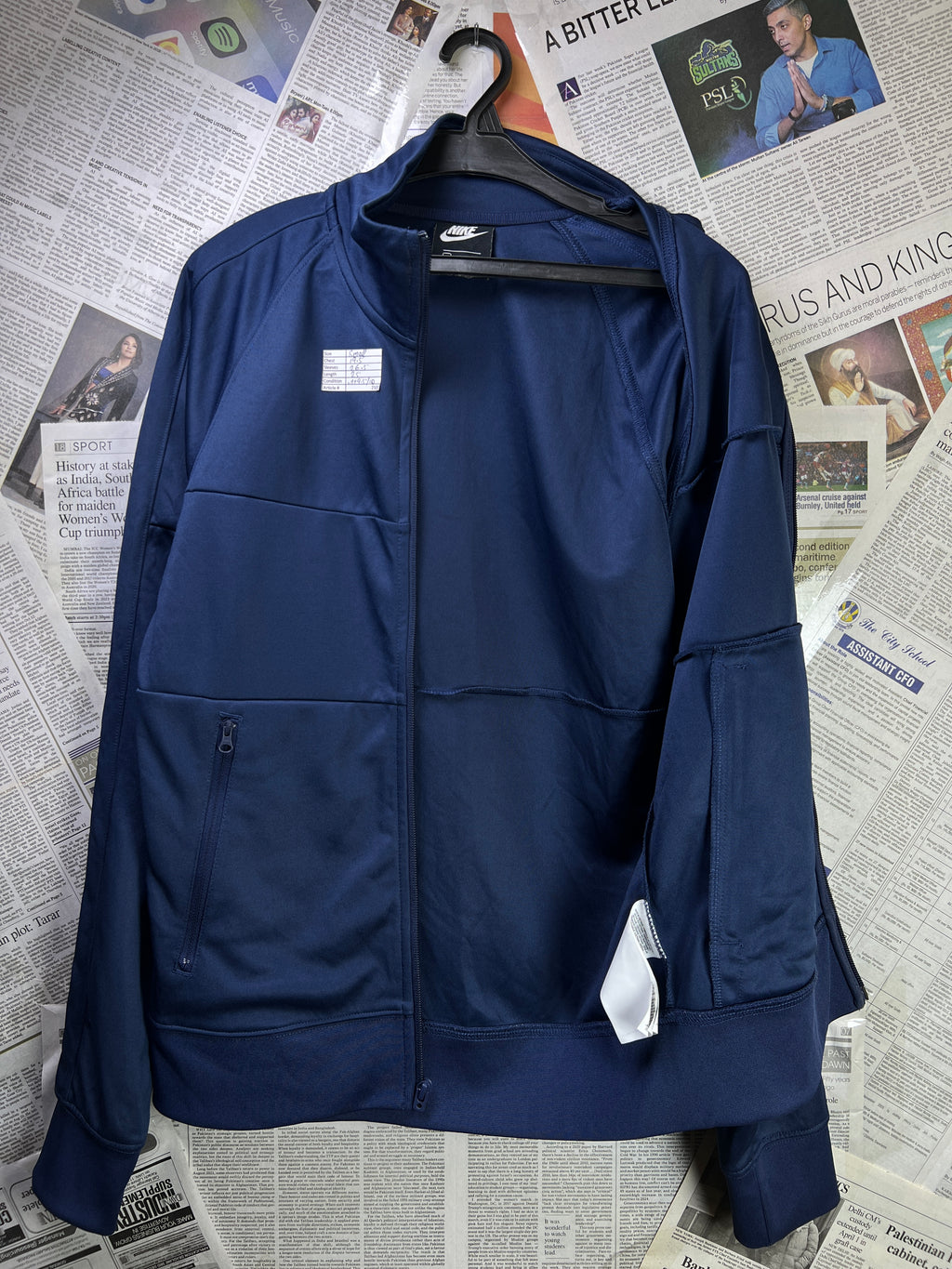 N*ke® Small | Chest: 19.5" | Blue | Mock Neck Jacket | 2137 - Genuine Maal