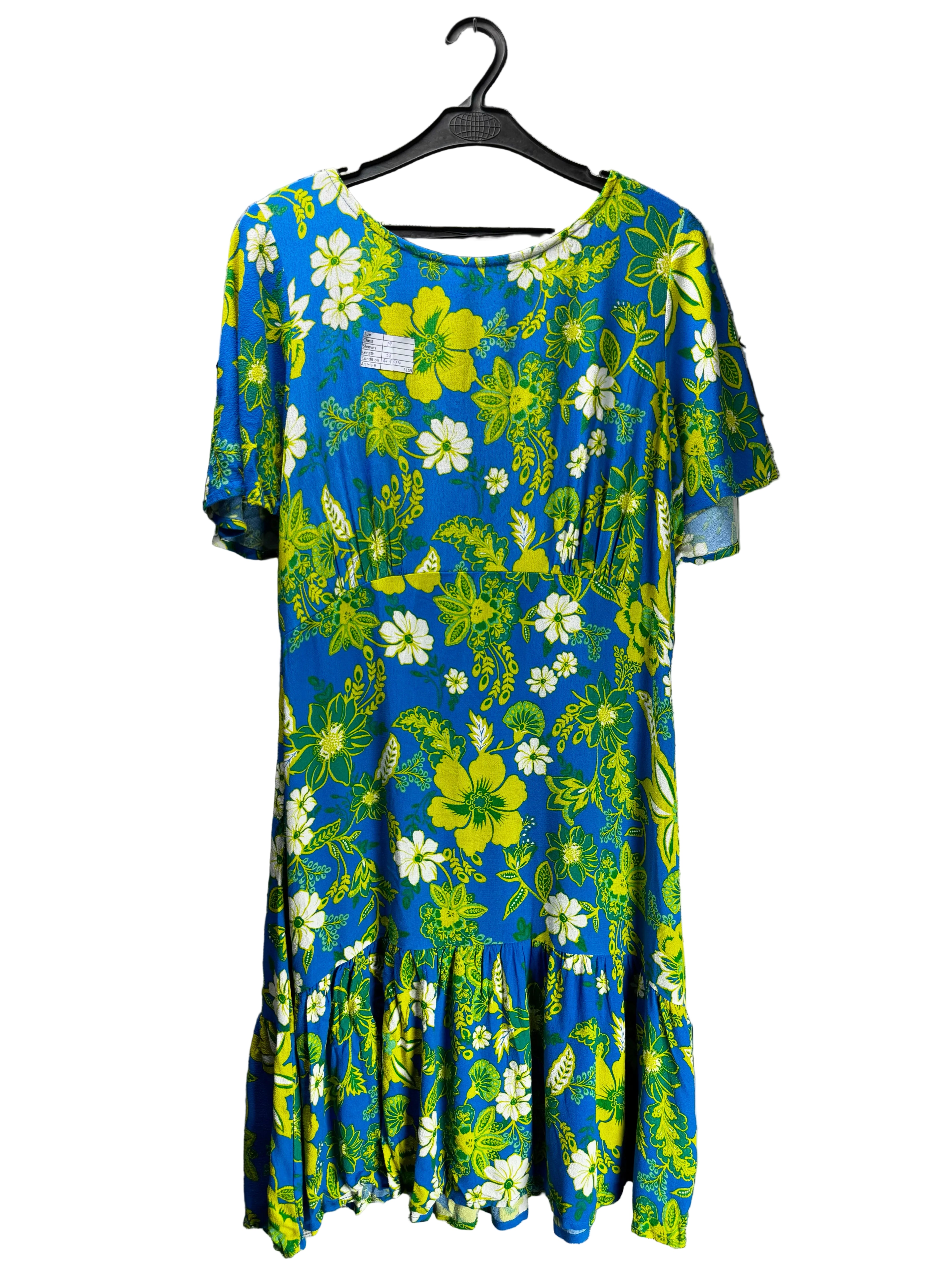 Everbelle® Medium | Bust: 19" | Floral | Midi Dress | Poly - Elastane | B2 - 5159 - Genuine Maal