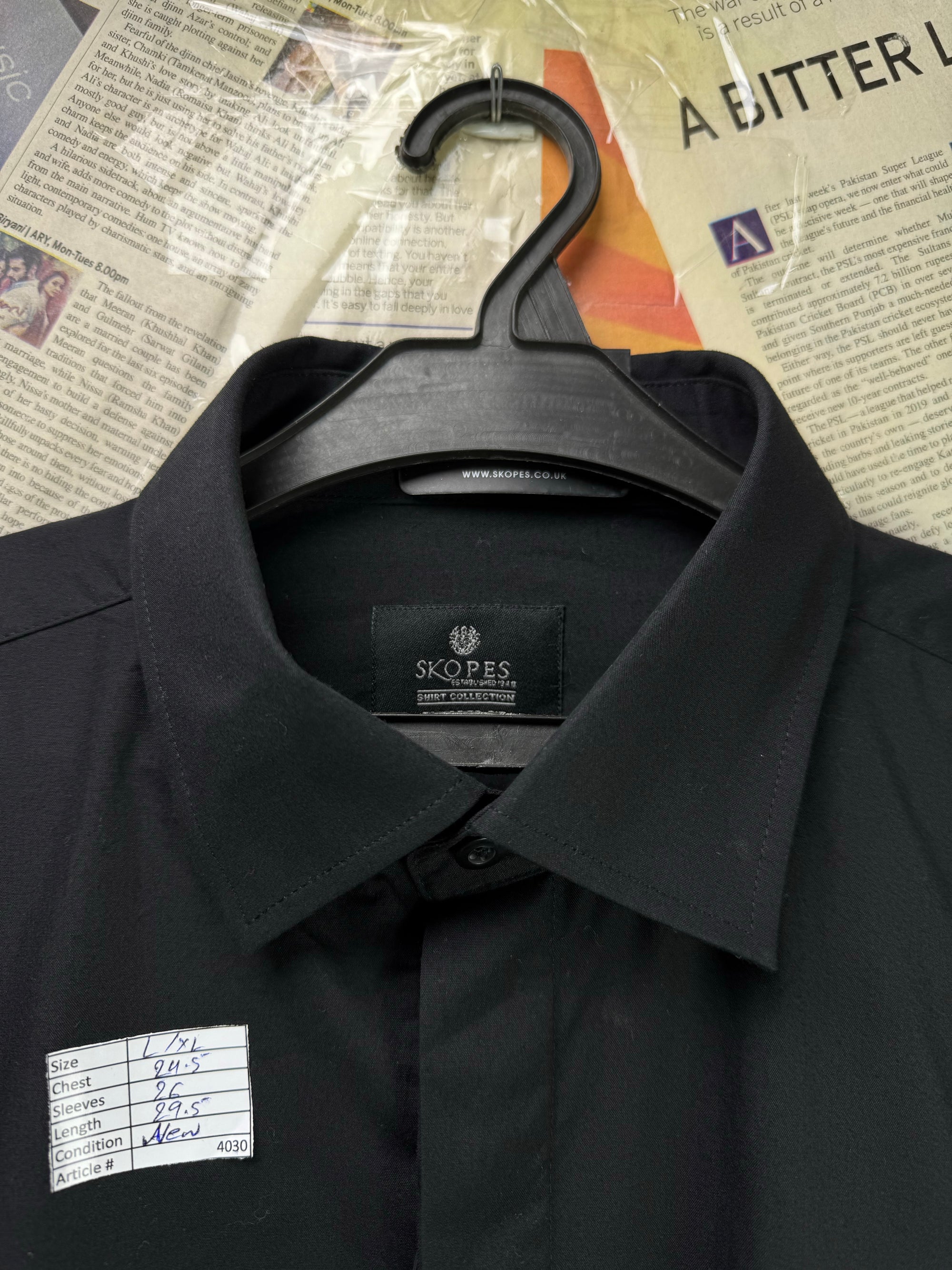 Skopes® L/XL | Chest: 24.5" | Black | Shirt | Cotton - Poly | 4030 - Genuine Maal