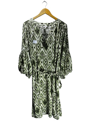 MS mode® XXL | Bust: 25" | Green Geometric | Mini Dress | B2 - 5373 - Genuine Maal