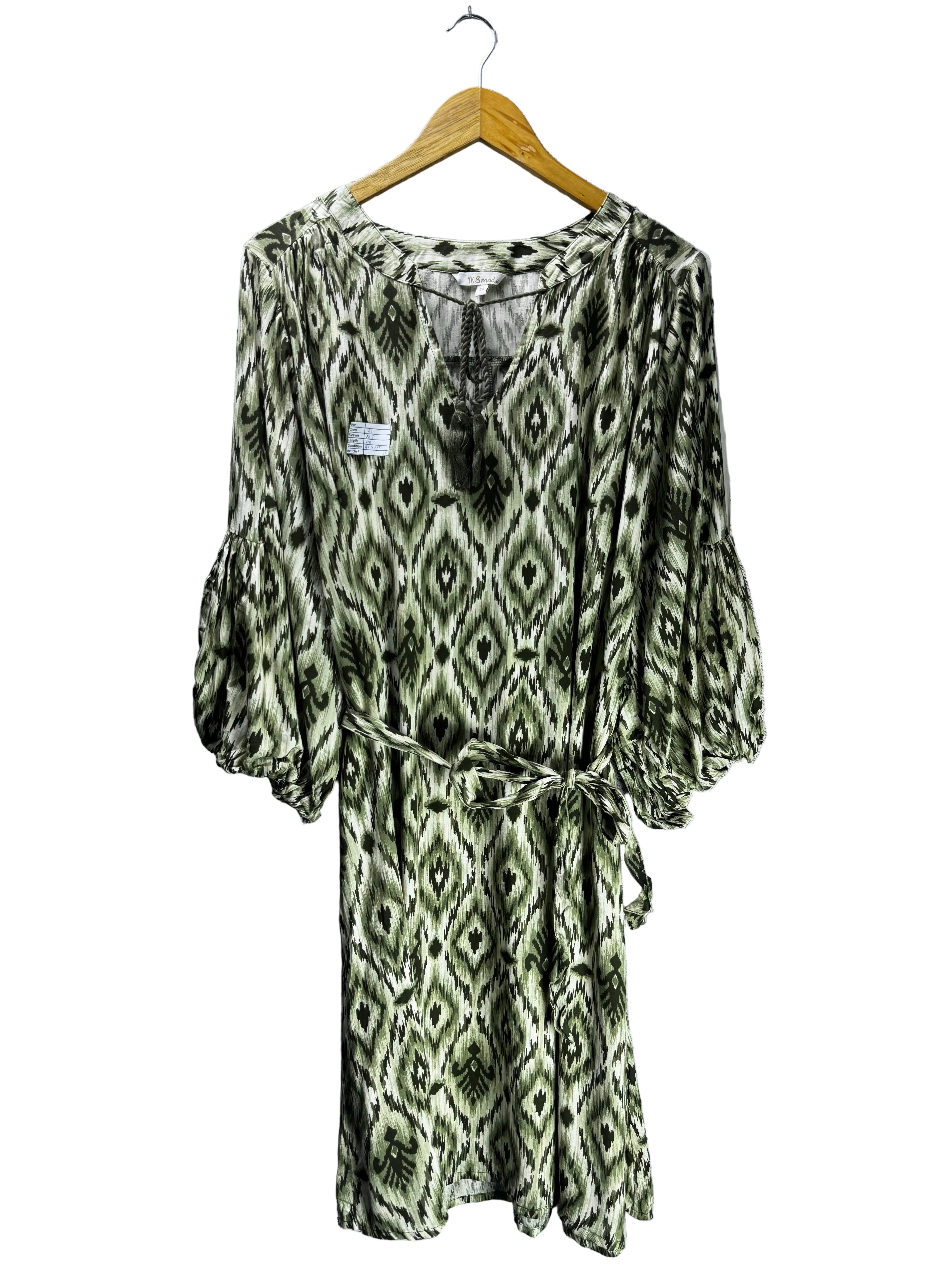 MS mode® XXL | Bust: 25" | Green Geometric | Mini Dress | B2 - 5373 - Genuine Maal