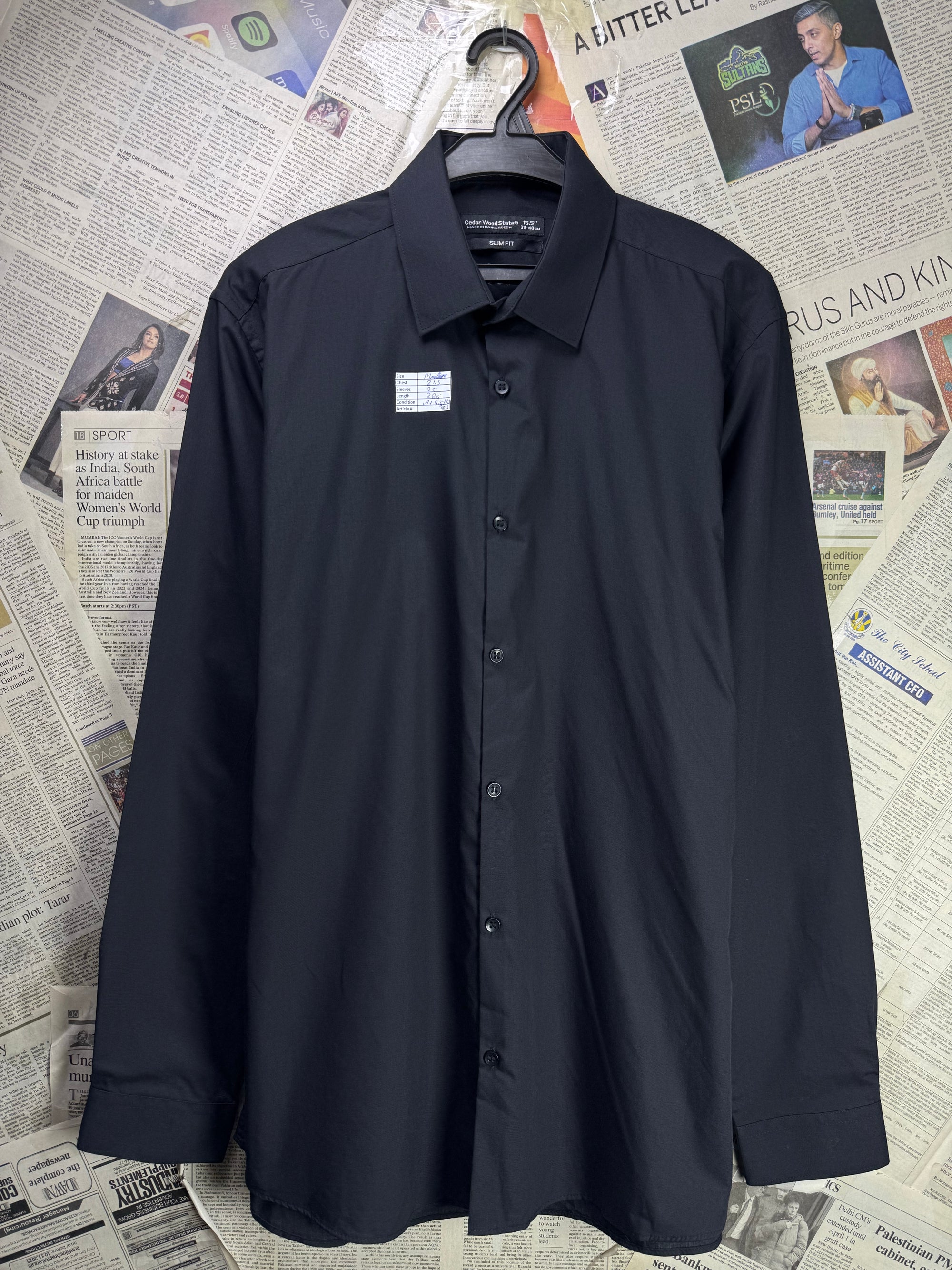 Cedar Wood® Medium | Chest: 21.5" | Black | Shirt | Poly - Cotton | 4032 - Genuine Maal