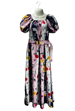 ® XS | Bust: 16" | Floral | Maxi Dress | B2 - 5166 - Genuine Maal