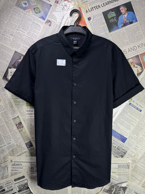 New Look® Small | Chest: 20.5" | Black | Shirt | Cotton - Elastane | 4036 - Genuine Maal