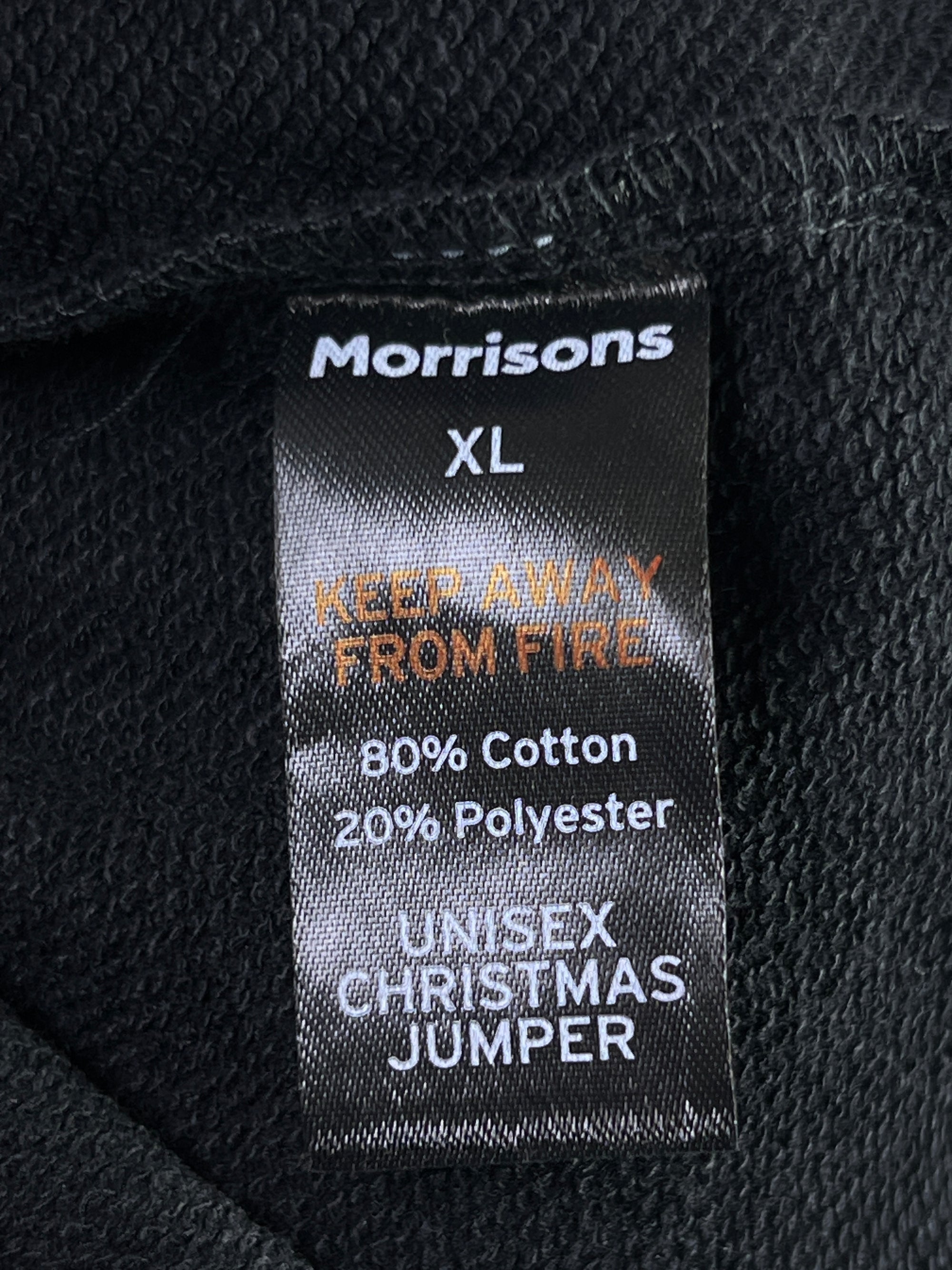 Morrisons® XL | Chest: 25" | Black | Christmas Sweat Shirt | 2148