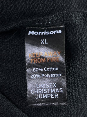 Morrisons® XL | Chest: 25" | Black | Christmas Sweat Shirt | 2148 - Genuine Maal