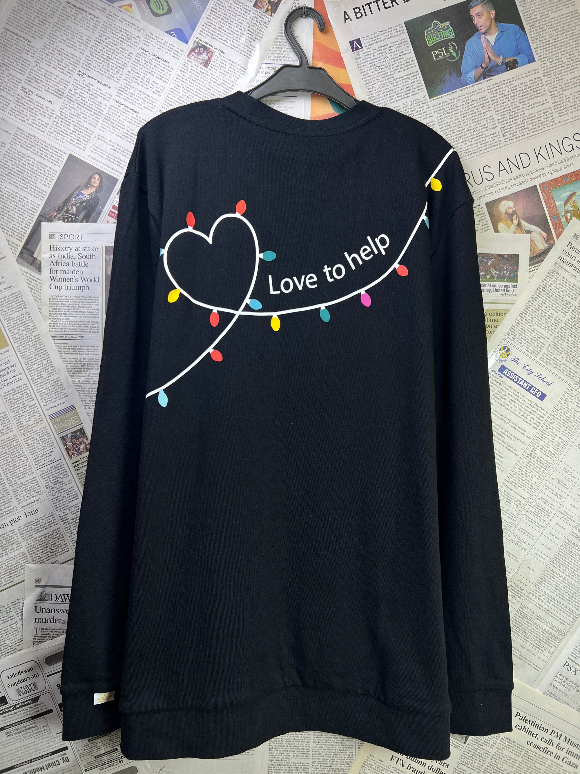 Morrisons® XL | Chest: 25" | Black | Christmas Sweat Shirt | 2148