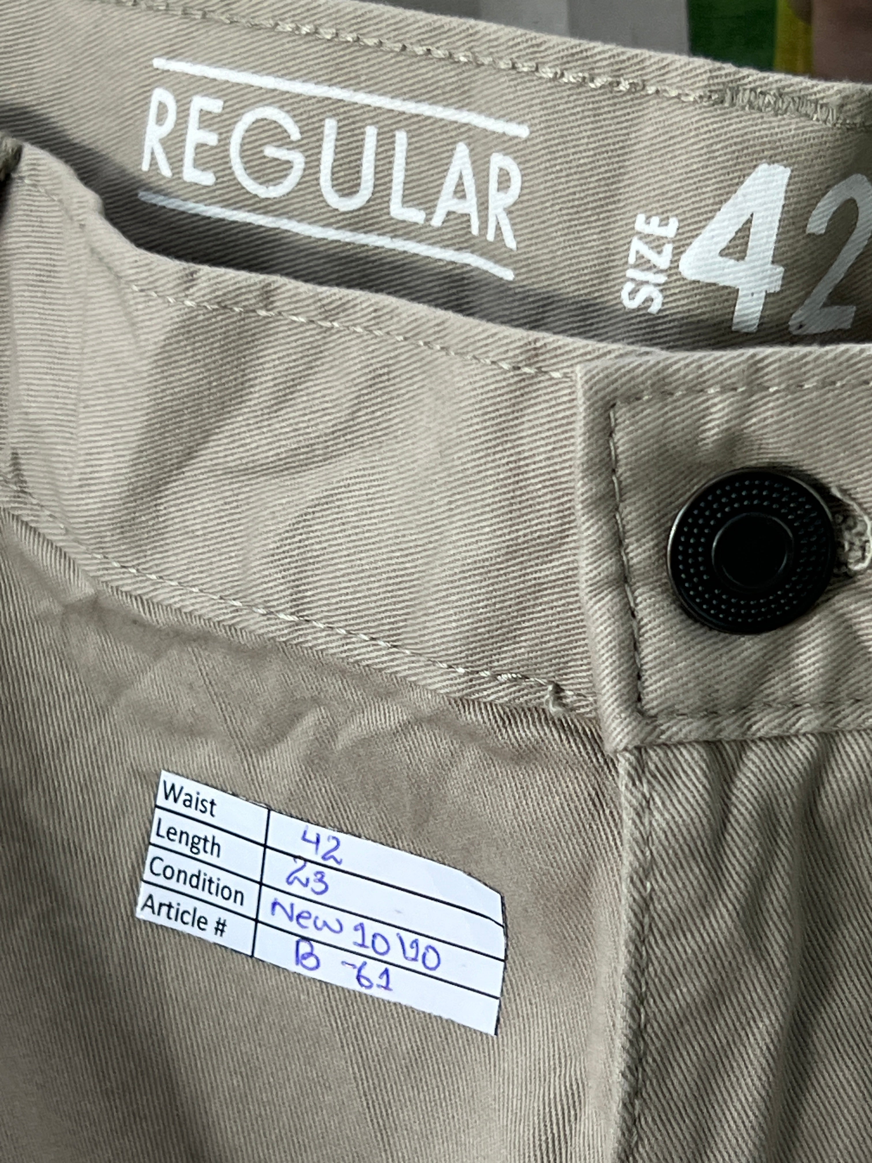 CLOTHING & CO.® Beige | Waist: 42" | B61 - My Store