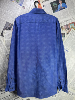 Michael K*rs® Large | Chest: 24" | Blue with Print | Shirt | Cotton | 4035 - Genuine Maal