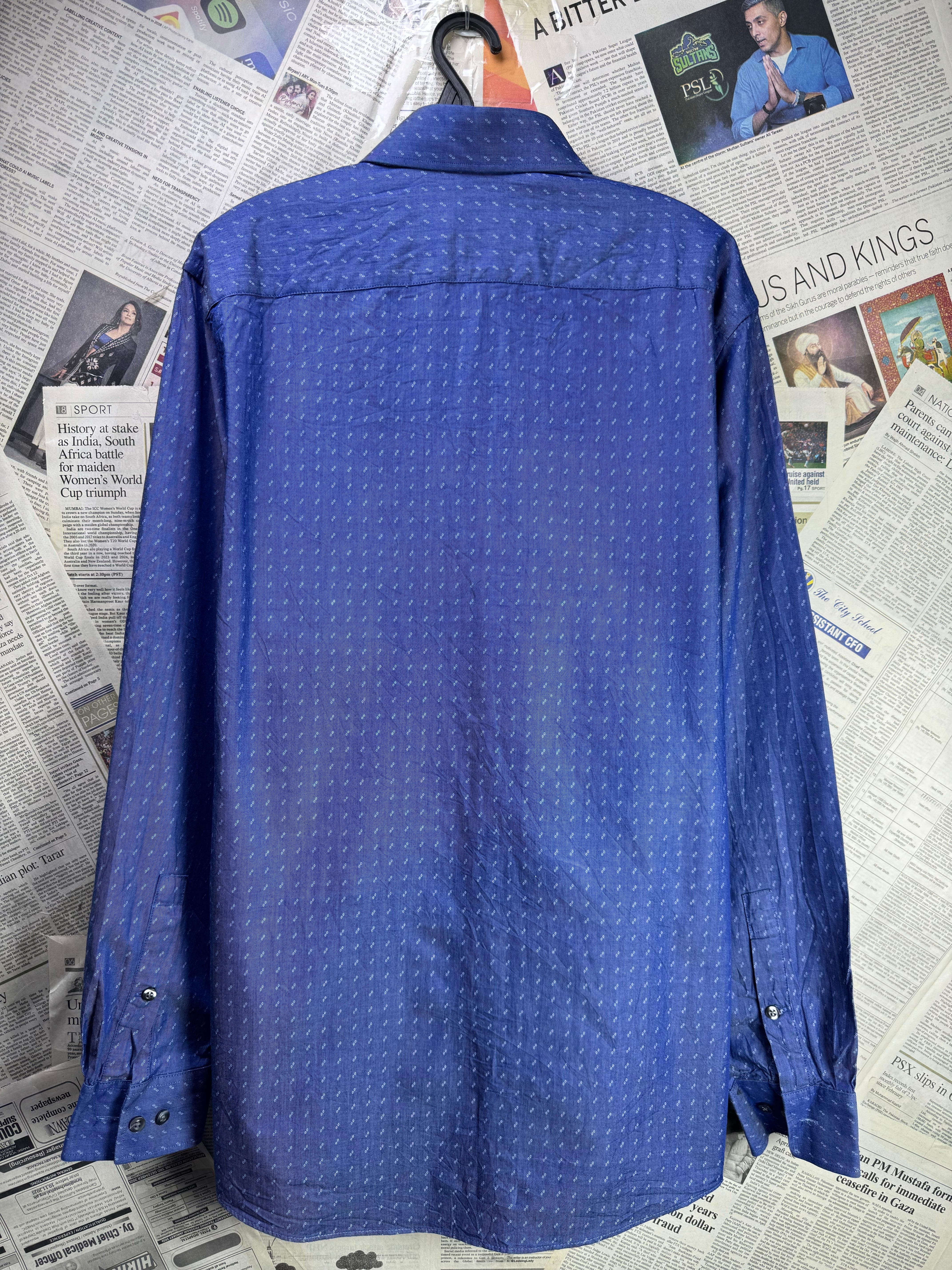 Michael K*rs® Large | Chest: 24" | Blue with Print | Shirt | Cotton | 4035 - Genuine Maal