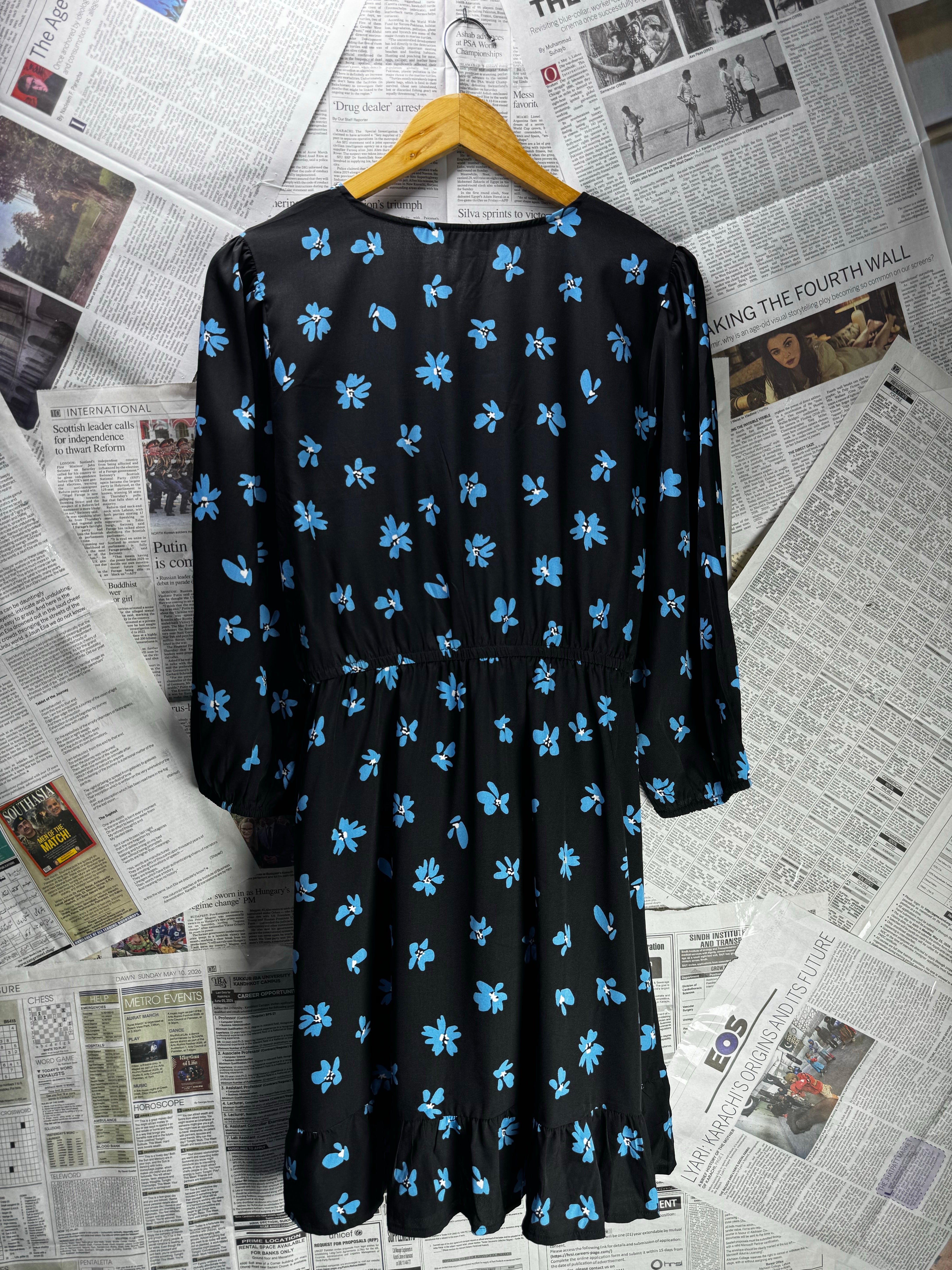 New Look® Medium | Bust: 18.5" | Floral | Mini Dress | B2 - 5169 - Genuine Maal