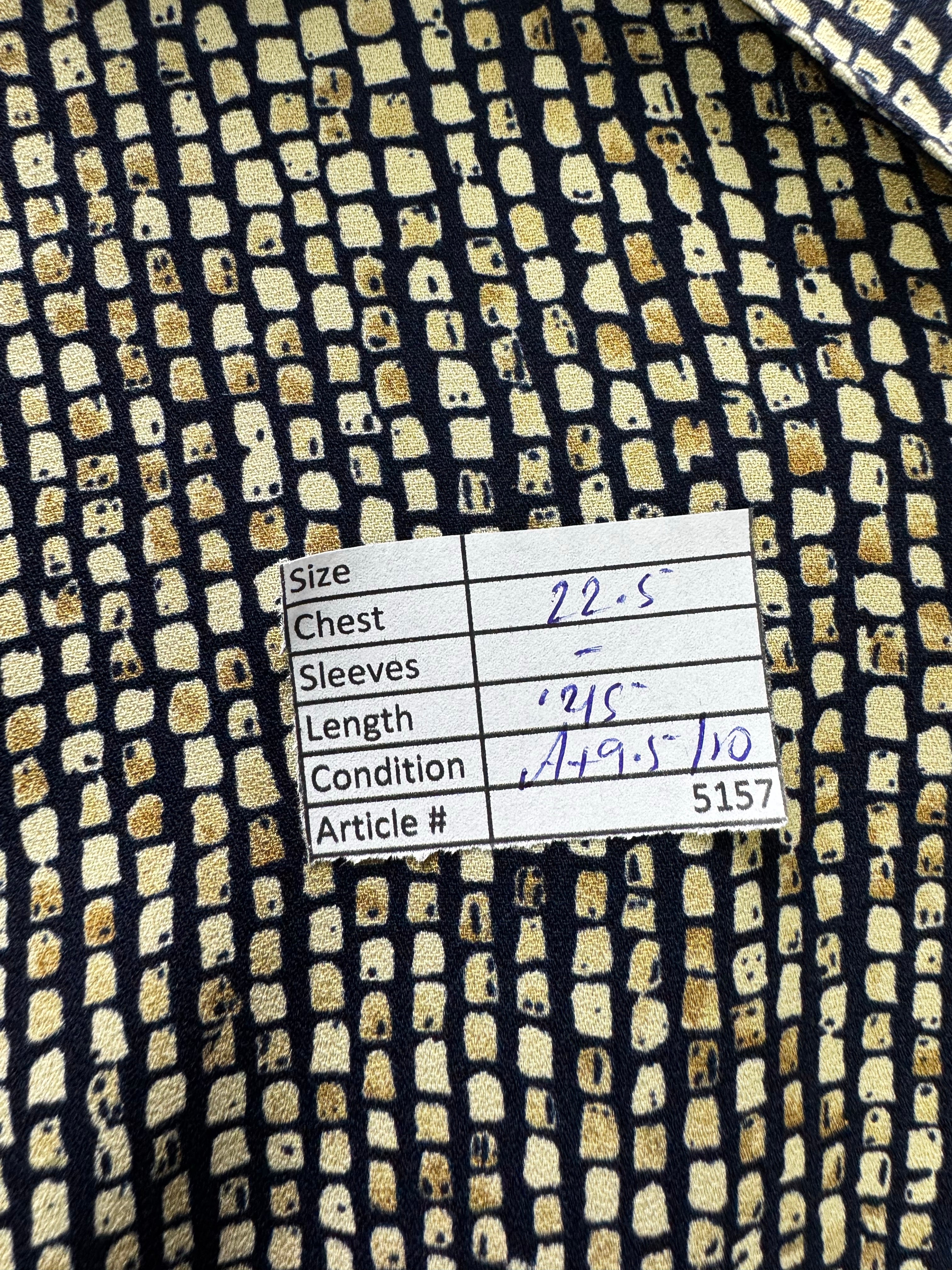 M&S® Large | Bust: 22.5" | Spotted Check | Midi Dress | B2 - 5157 - Genuine Maal